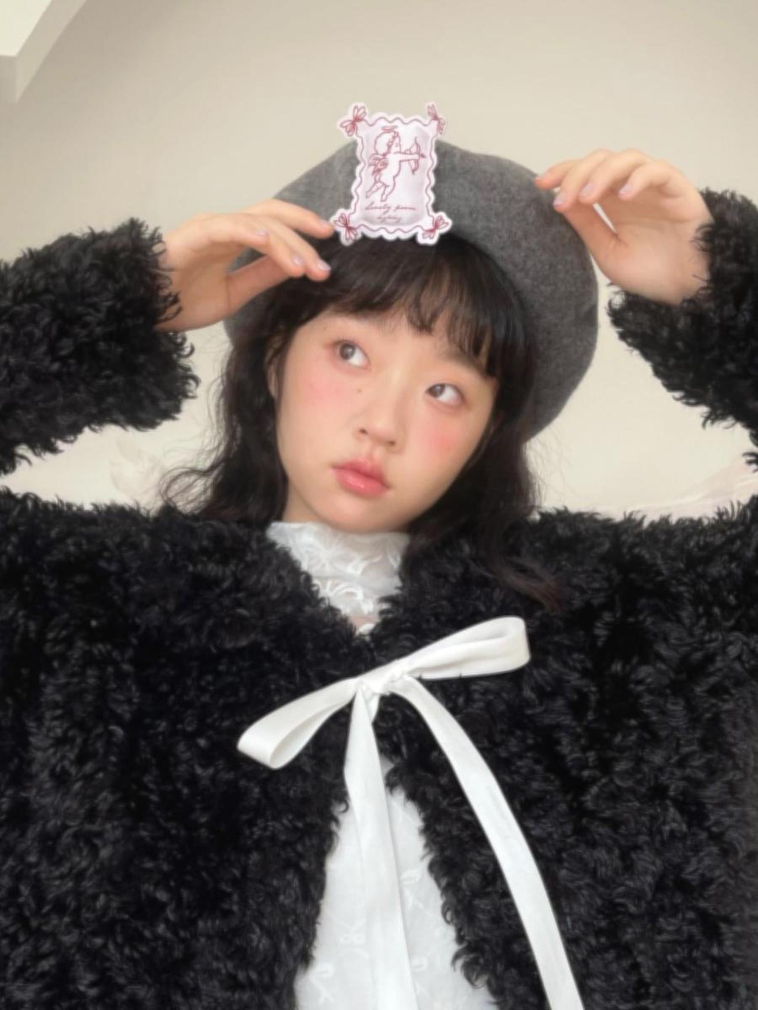 Daytoday Day To Day Poetry Beret Cute Angel Gray