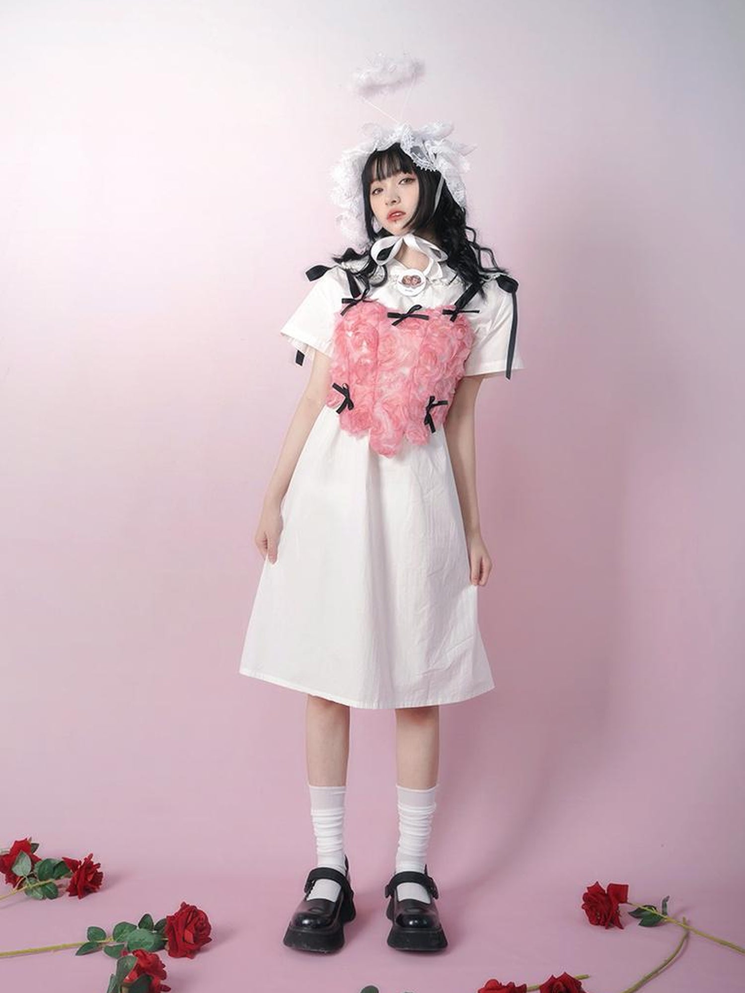 Daytoday Day To Day Rose Bow Lace Up Vest