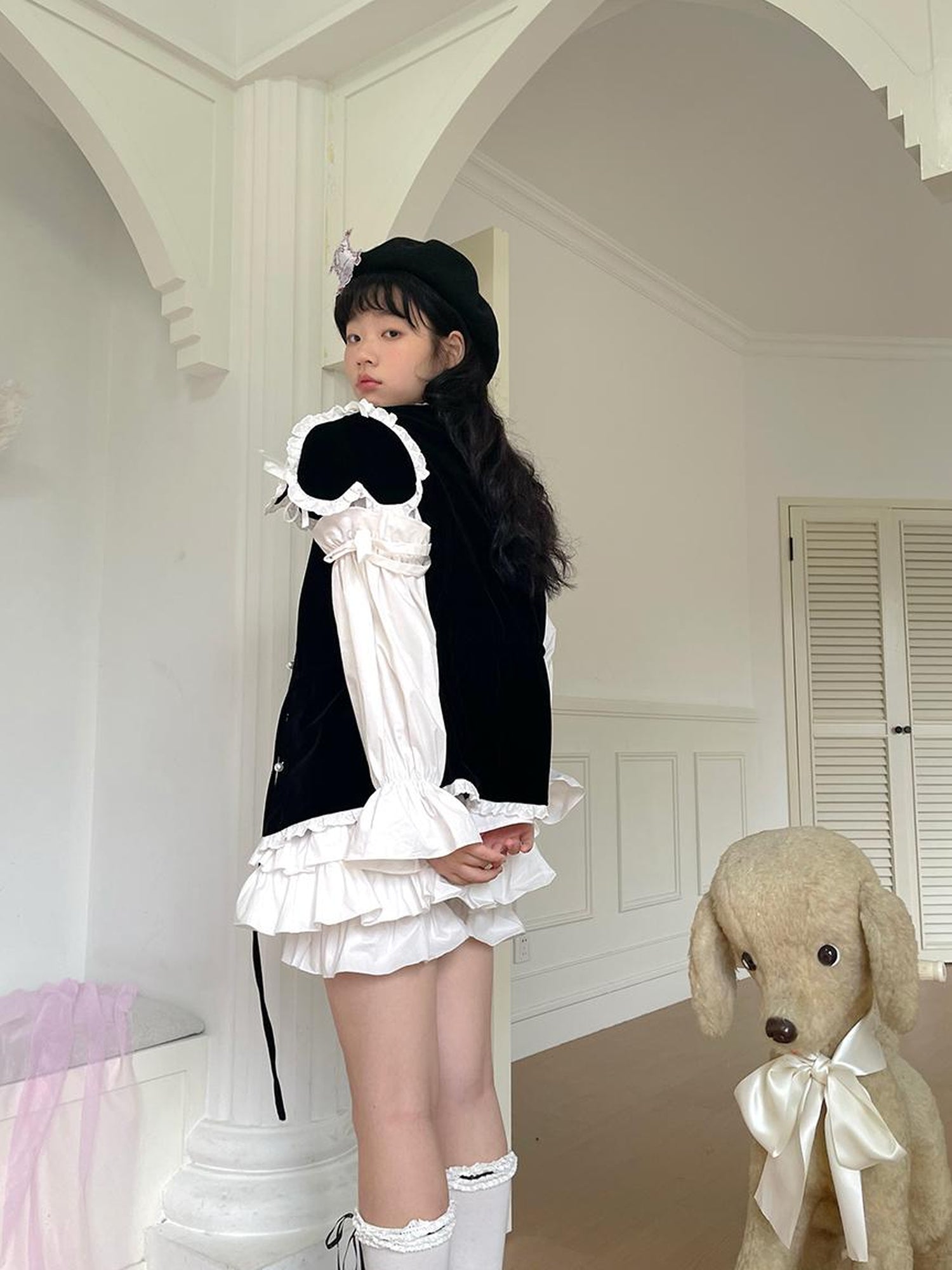 Daytoday Detachable Sleeve Velvet Heart Vest Top