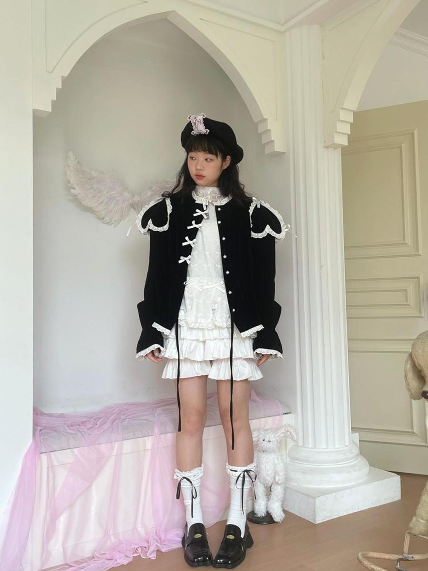 Daytoday Detachable Sleeve Velvet Heart Vest Top