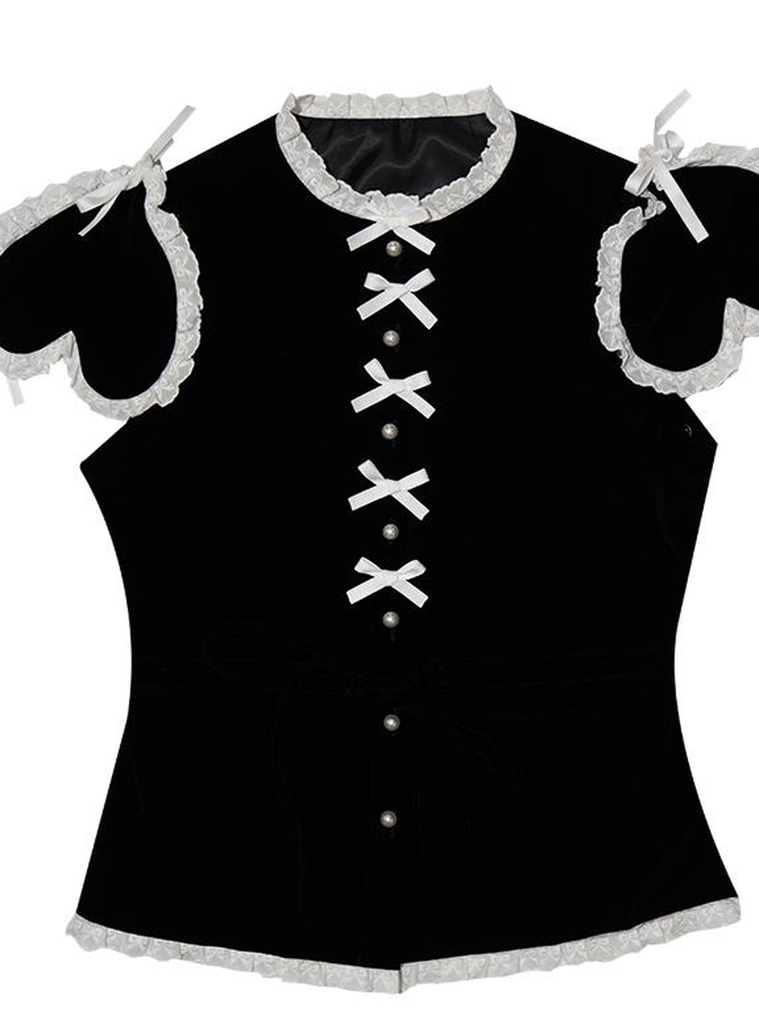 Daytoday Detachable Sleeve Velvet Heart Vest Top