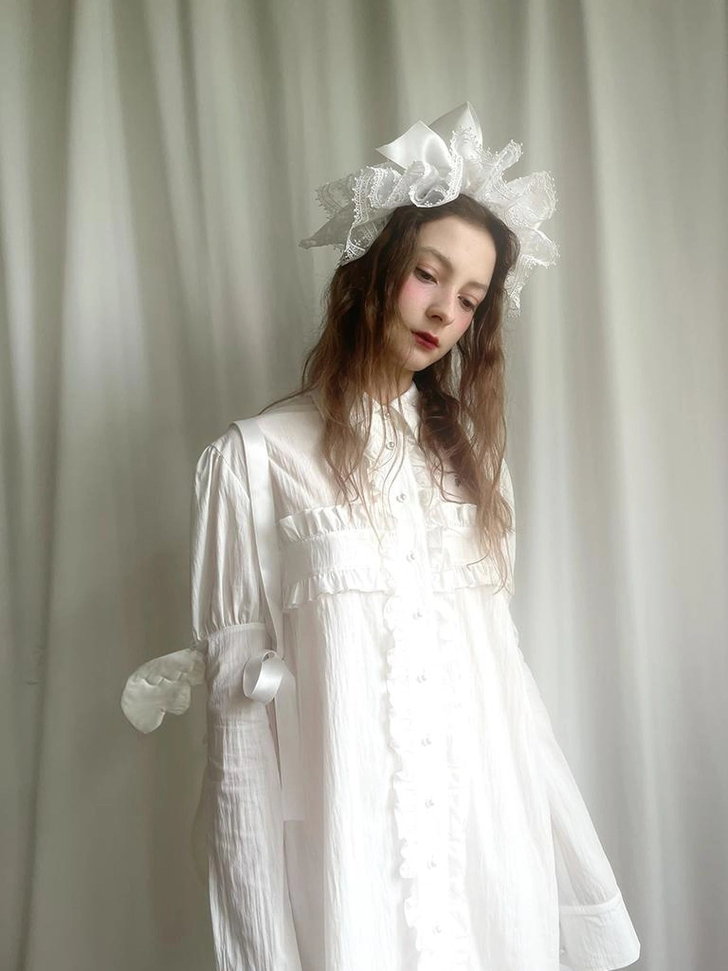 Detachable Wing Sleeve Long Cross Shirt