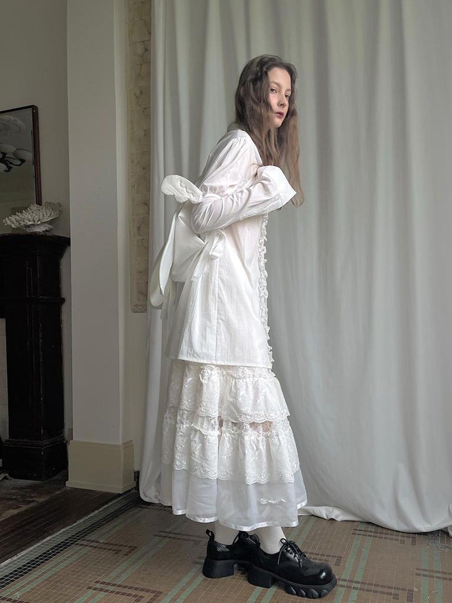 Daytoday Detachable Wing Sleeve Long Cross Shirt