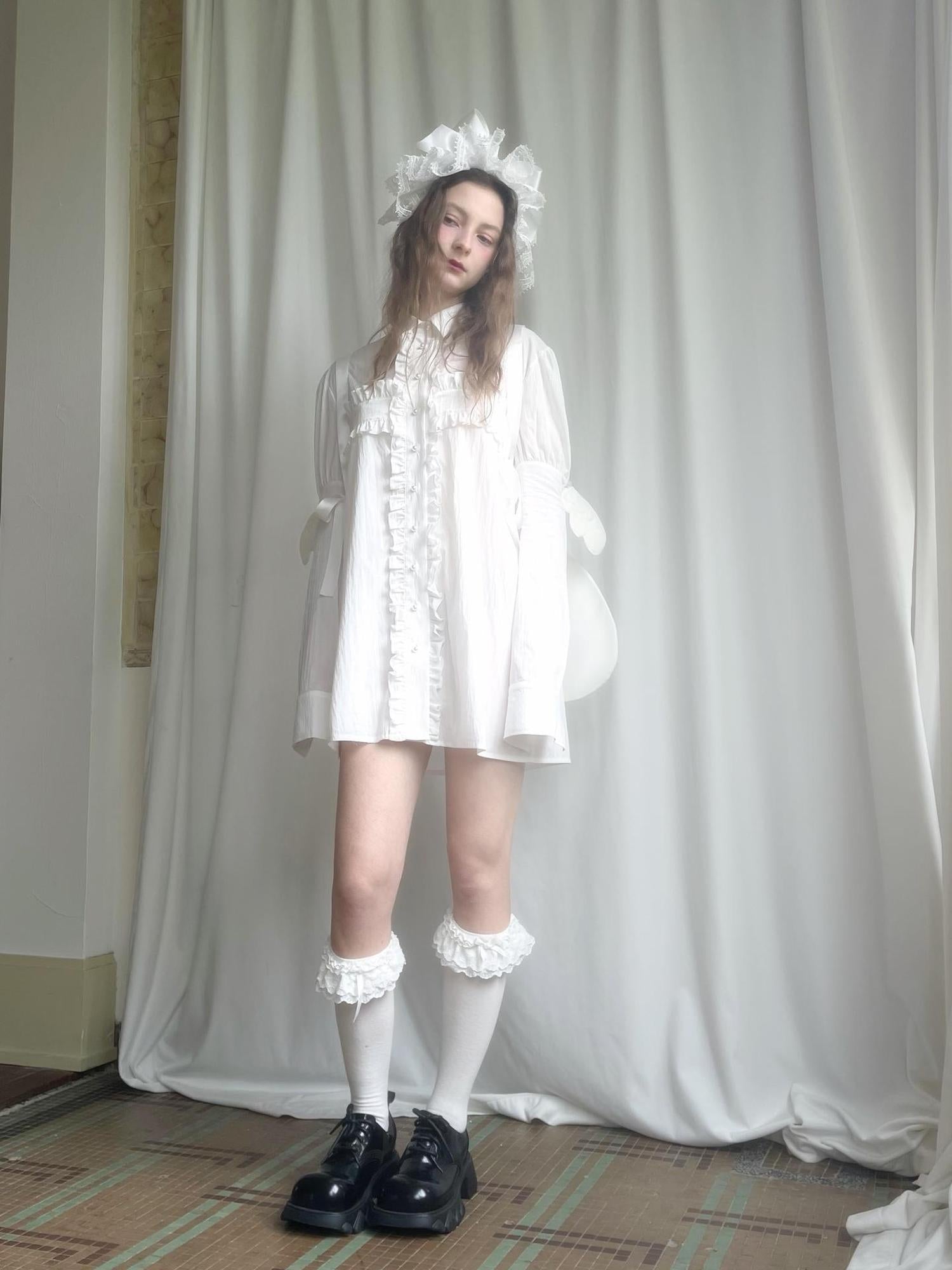 Daytoday Detachable Wing Sleeve Long Cross Shirt