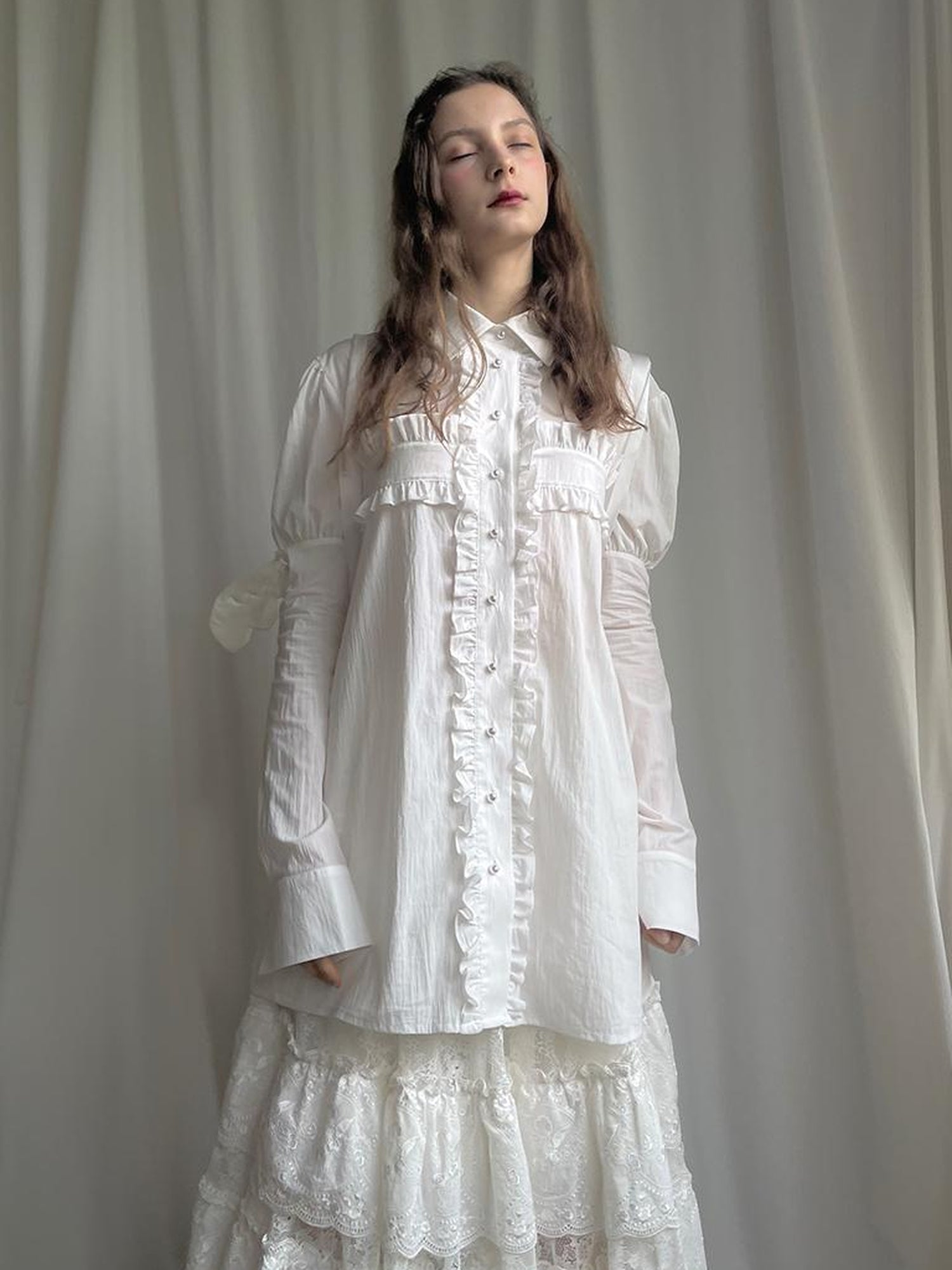Daytoday Detachable Wing Sleeve Long Cross Shirt
