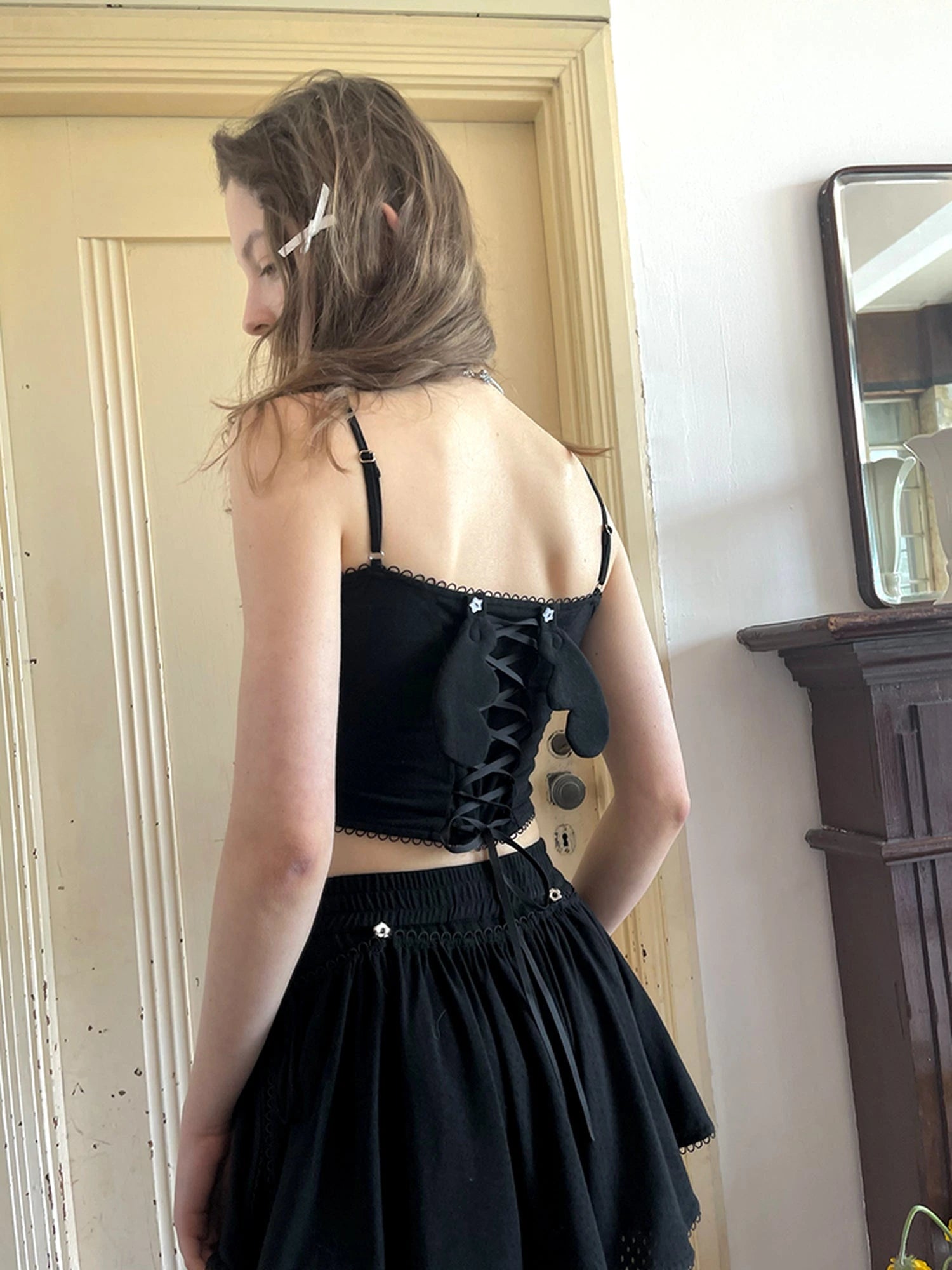 Detachable Wings Bear Print Cami Top