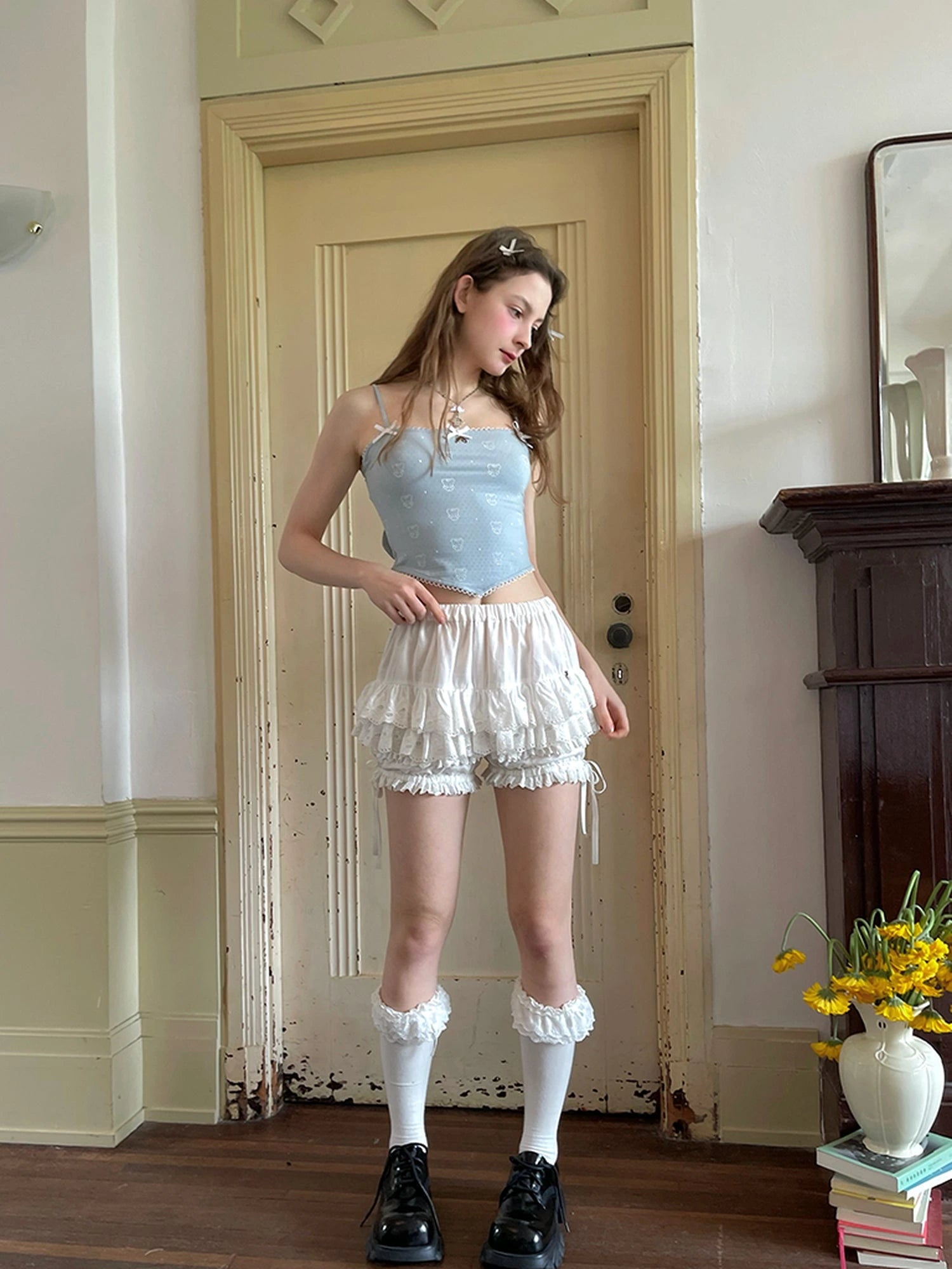 Detachable Wings Bear Print Cami Top