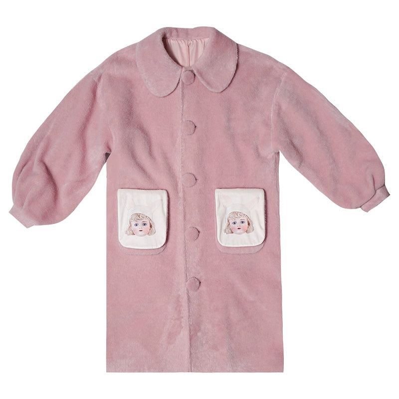 Daytoday_Dolly_Print_Bubble_Sleeve_Cotton_Padded_Long_Wool_Coat_MISSTT