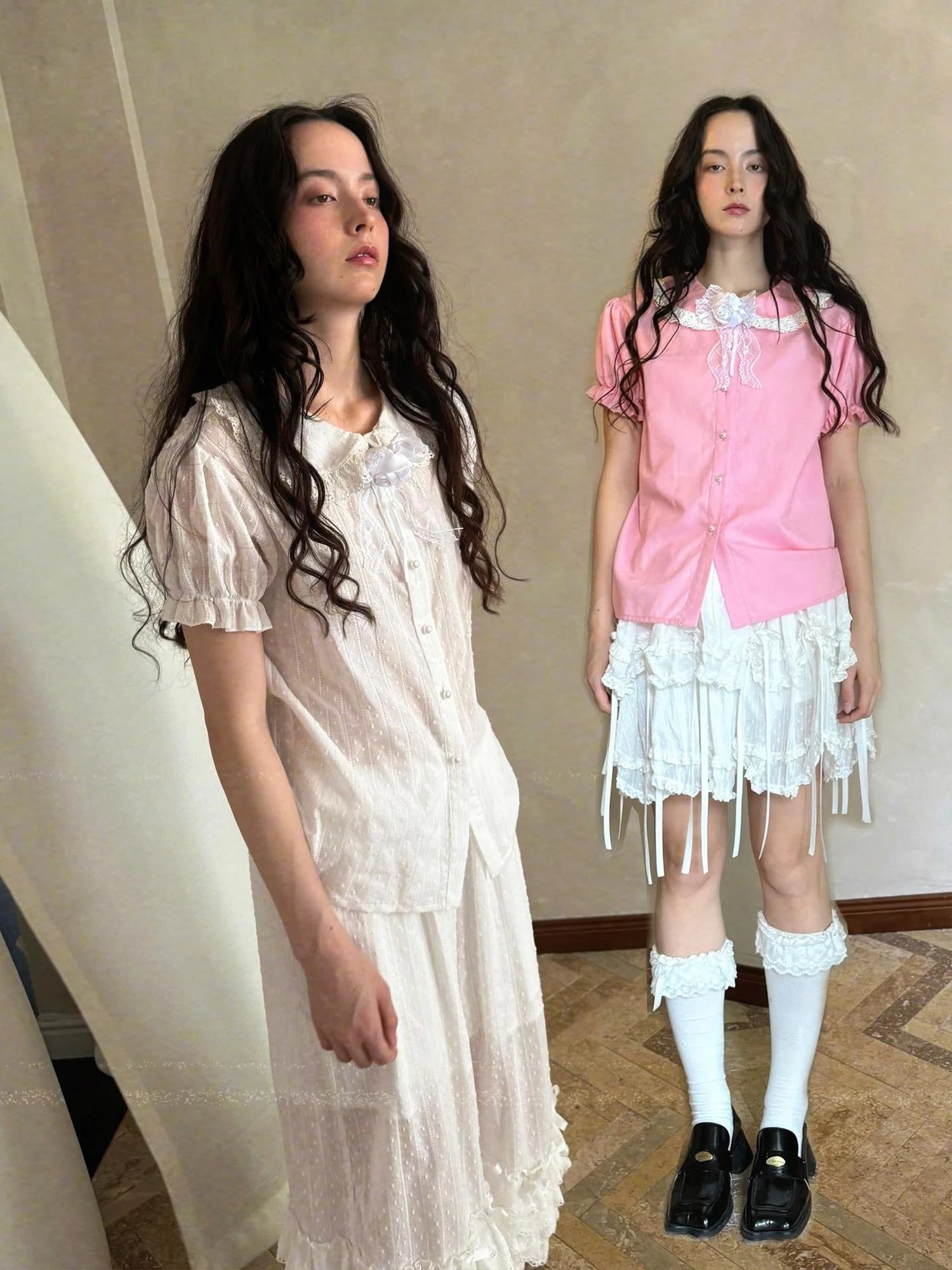 Fairy Tale Bubble Sleeve Cotton Shirt