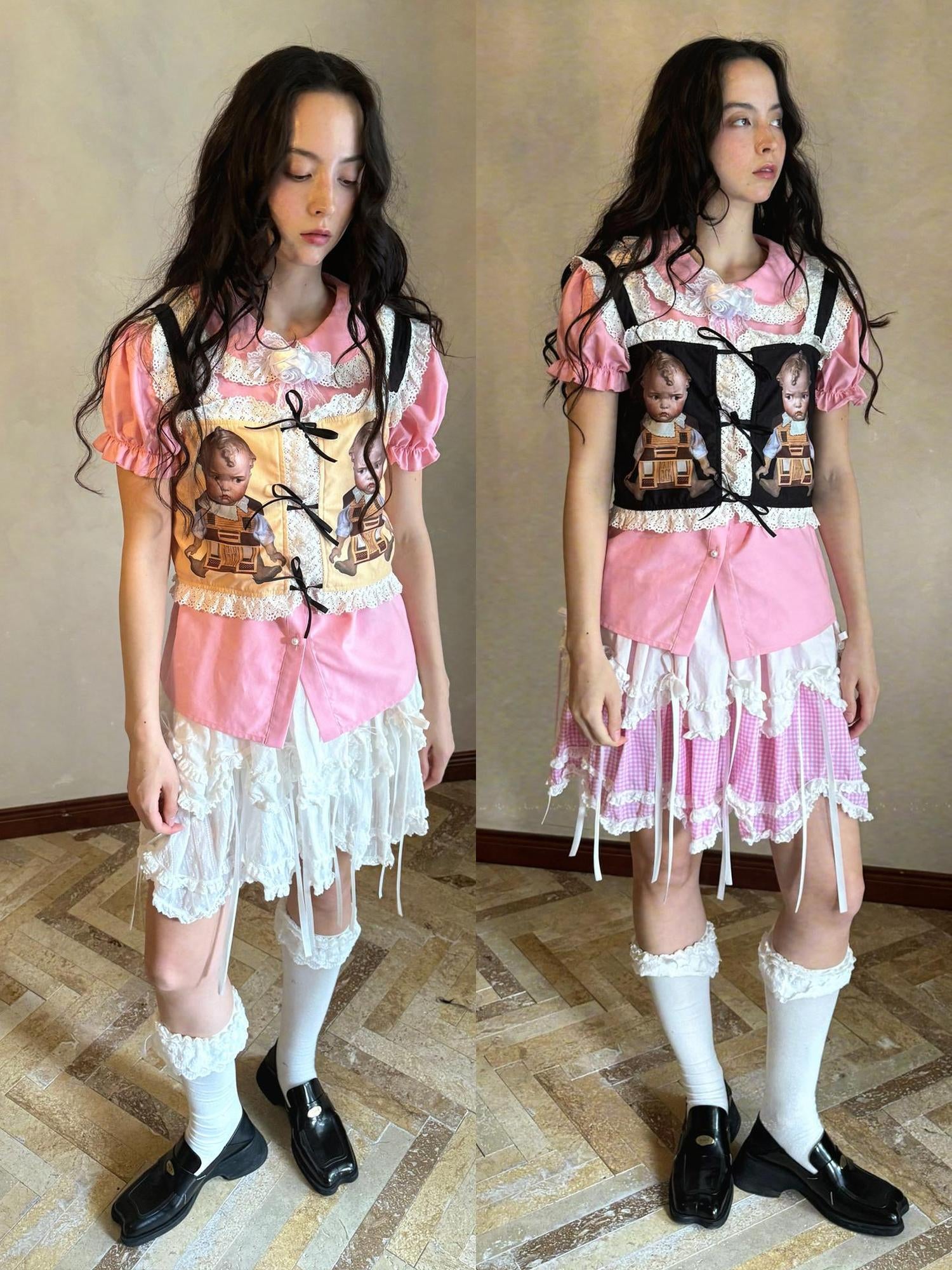 Daytoday Fairy Tale Bubble Sleeve Cotton Shirt