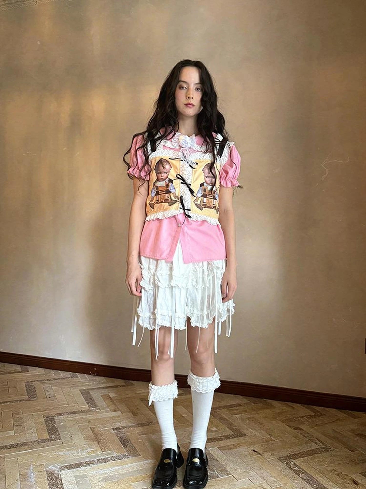 Fairy Tale Bubble Sleeve Cotton Shirt