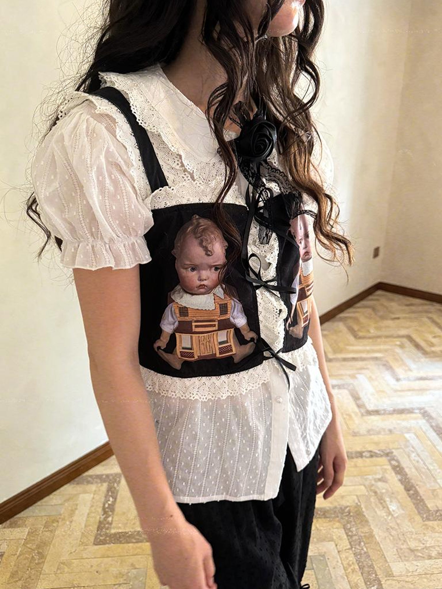 Daytoday Fairy Tale Bubble Sleeve Cotton Shirt