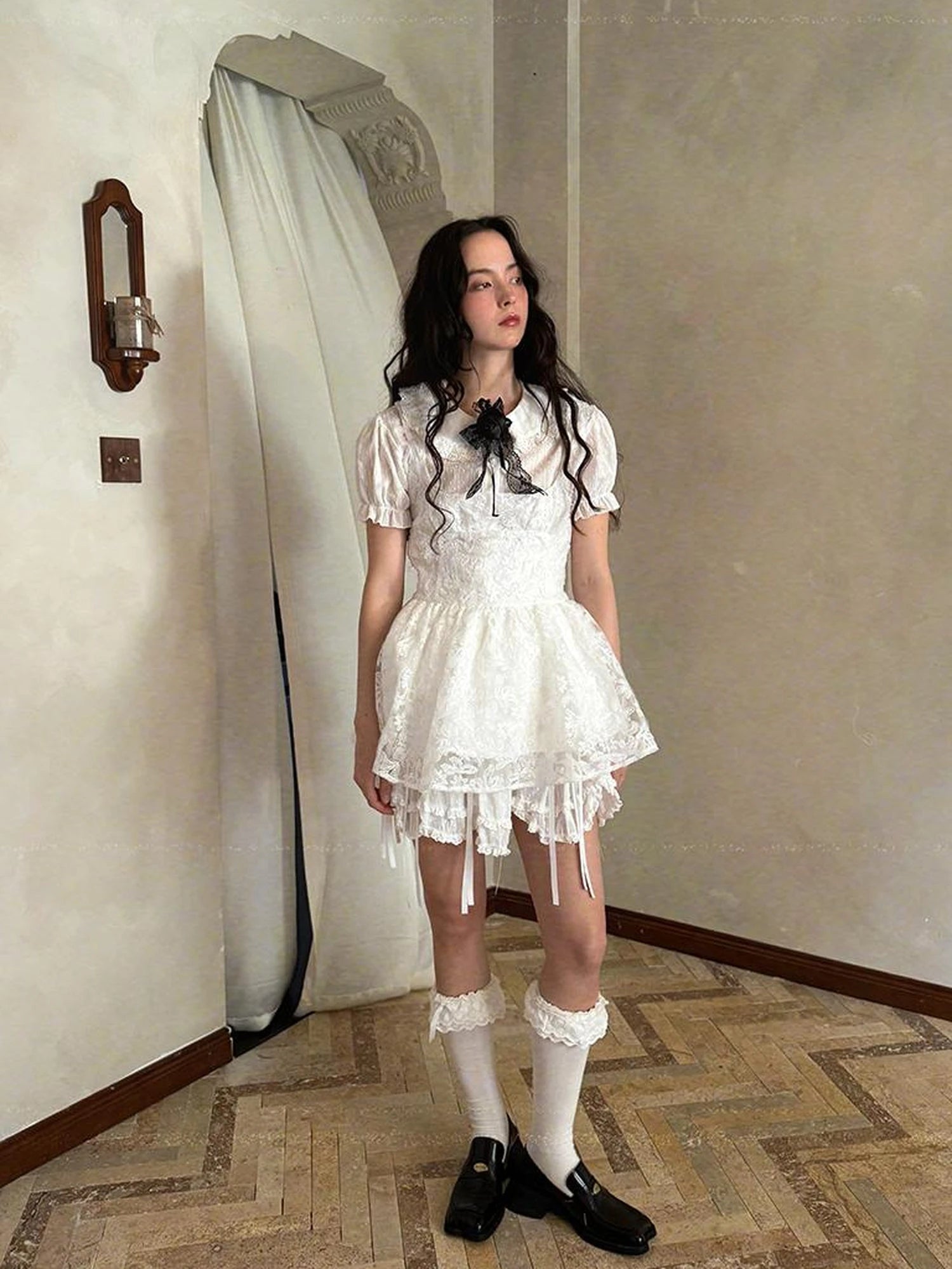 Fairy Tale Bubble Sleeve Cotton Shirt