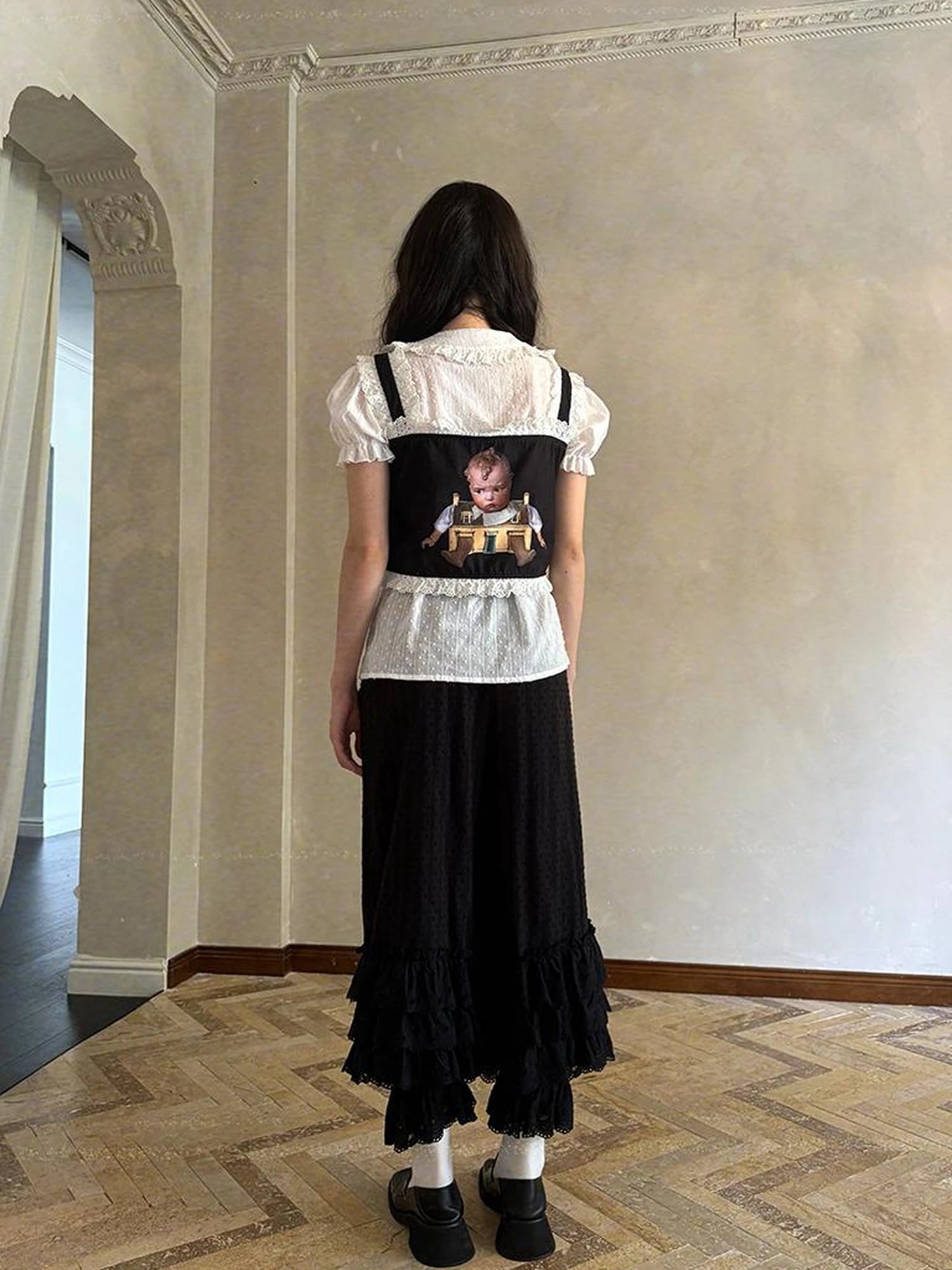 Fairy Tale Bubble Sleeve Cotton Shirt