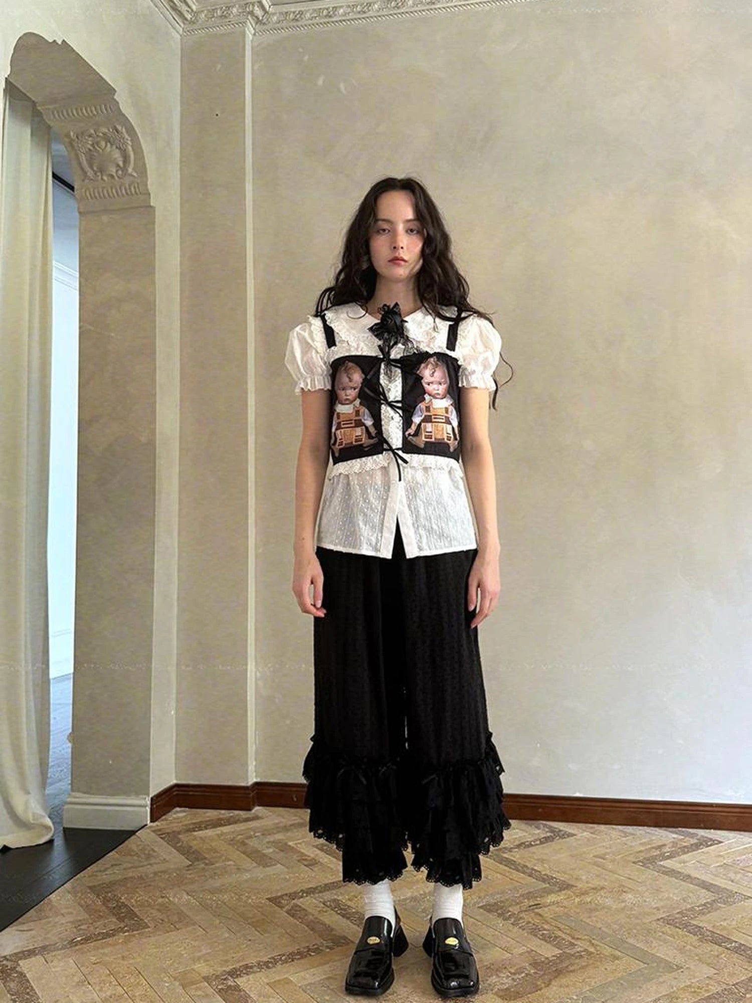 Fairy Tale Bubble Sleeve Cotton Shirt