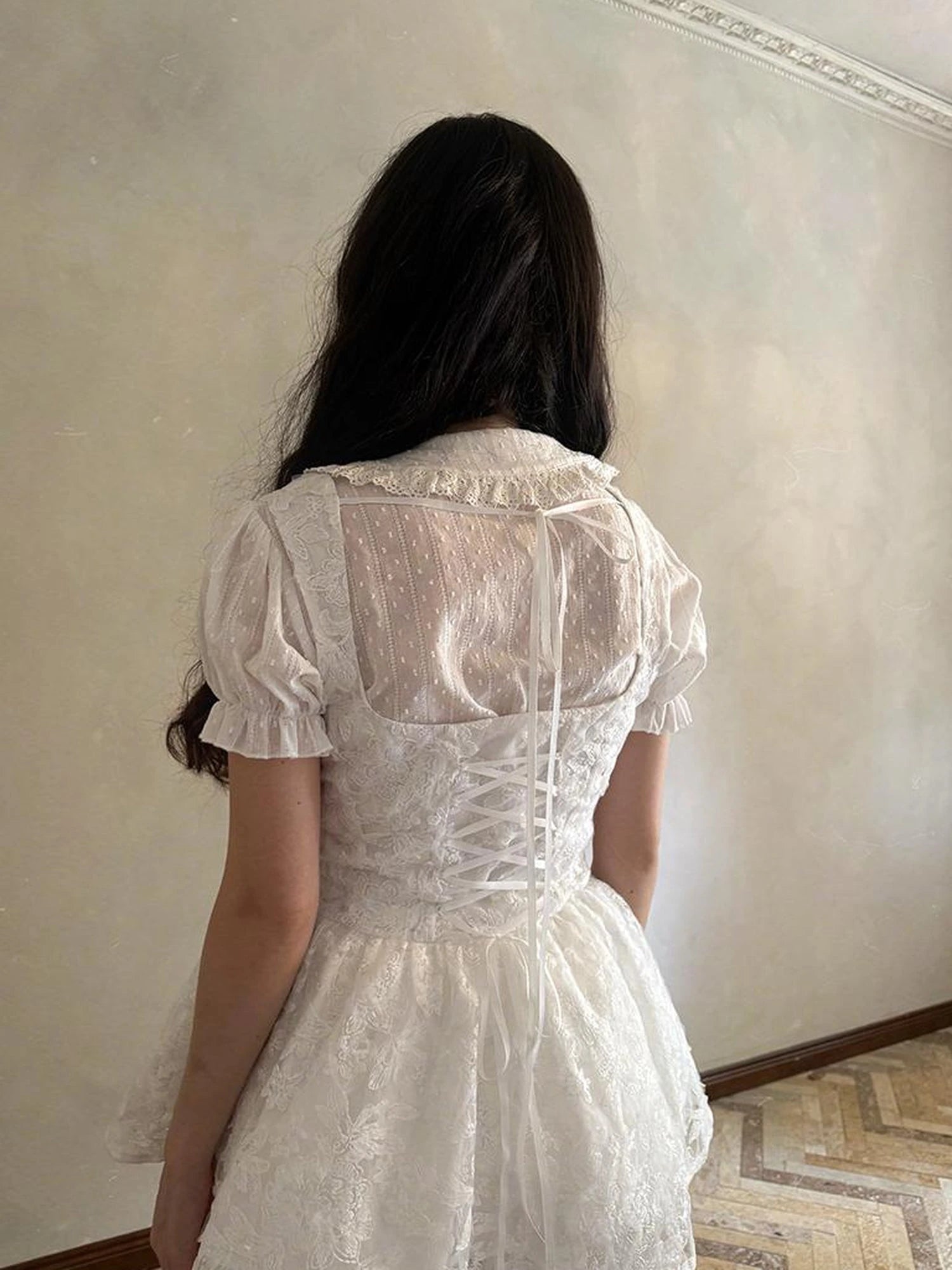 Fairytale Print Knit Jumper Dress With Doll Illustration