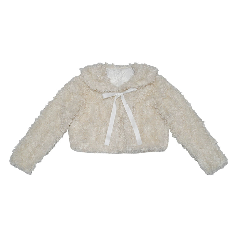 Daytoday_Faux_Fur_Bow_Tie_Short_Coat_MISSTT