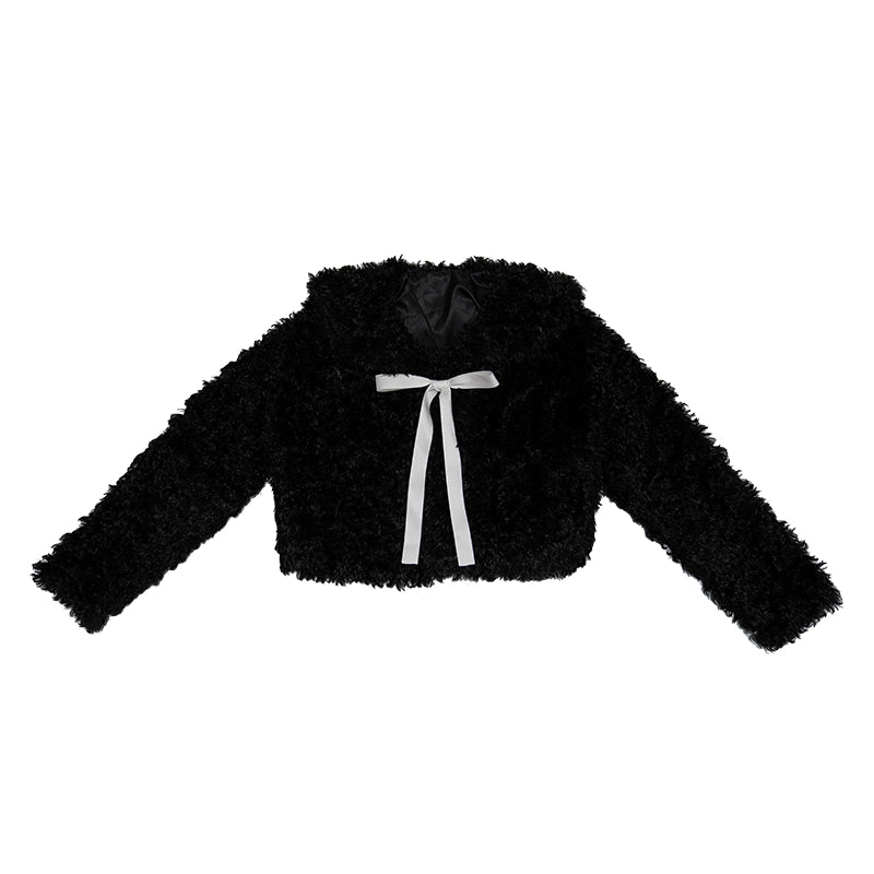 Daytoday_Faux_Fur_Bow_Tie_Short_Coat_MISSTT