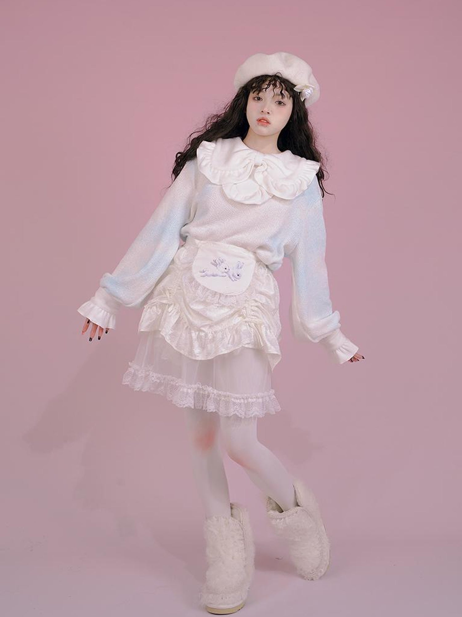 Daytoday Floral Bloom Tulle Layered Mini Skirt Set