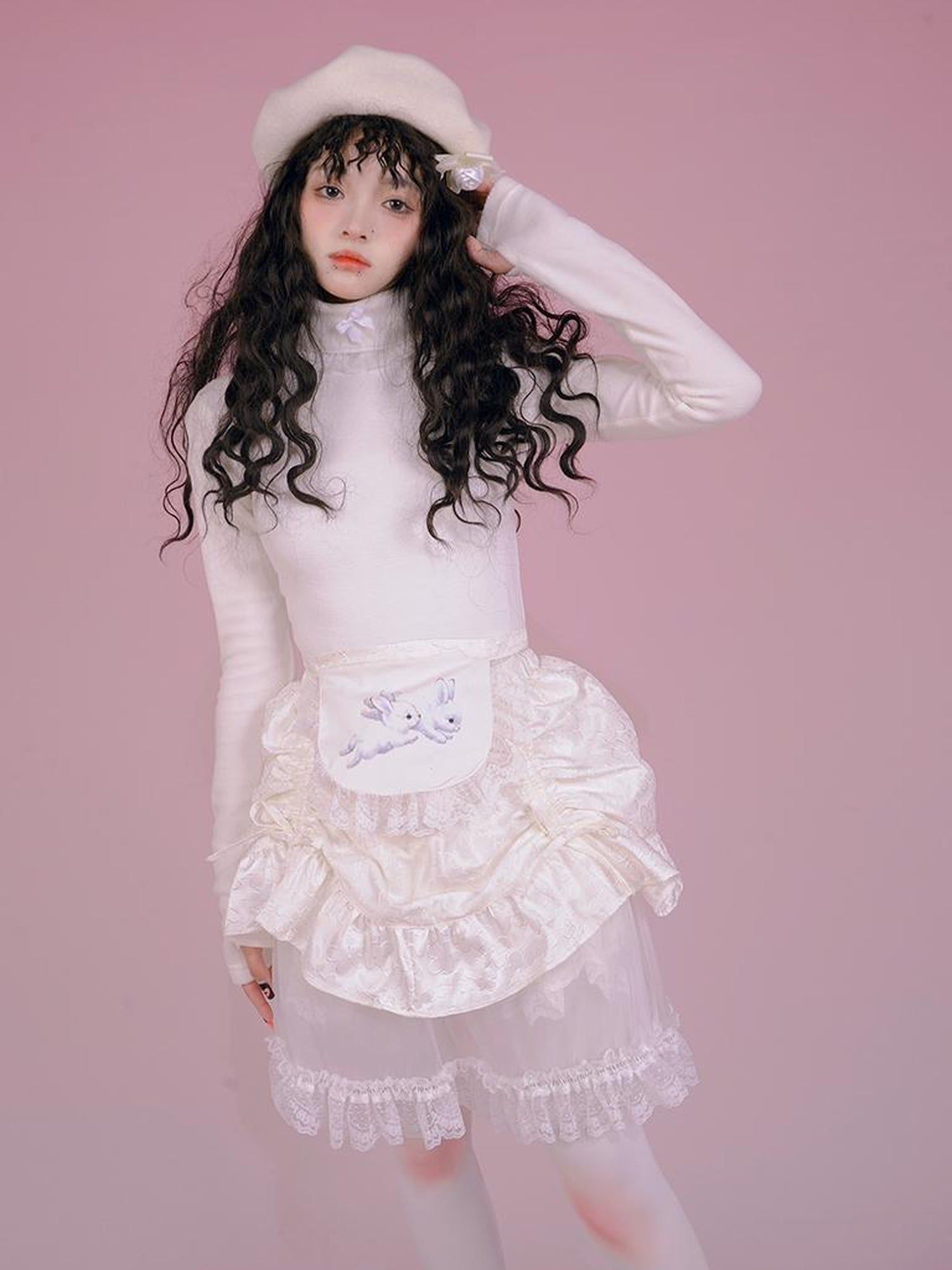 Daytoday Floral Bloom Tulle Layered Mini Skirt Set