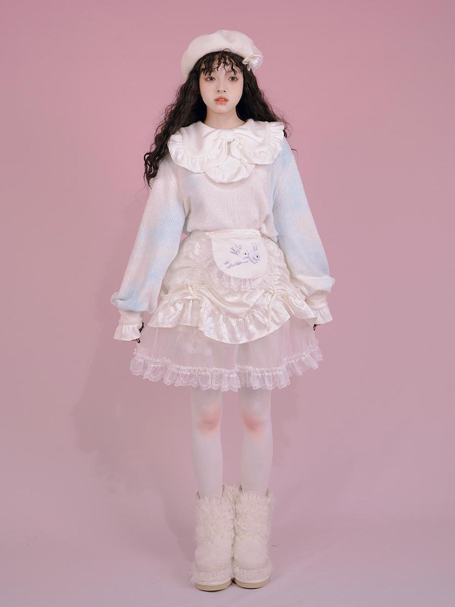 Daytoday Floral Bloom Tulle Layered Mini Skirt Set
