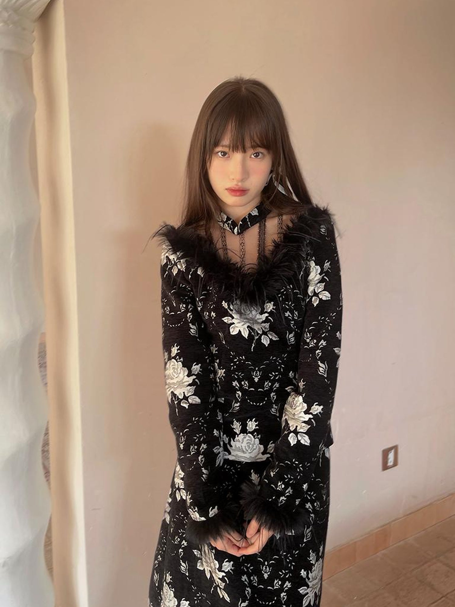 Daytoday Floral Embroidered Lace Qipao Blouse