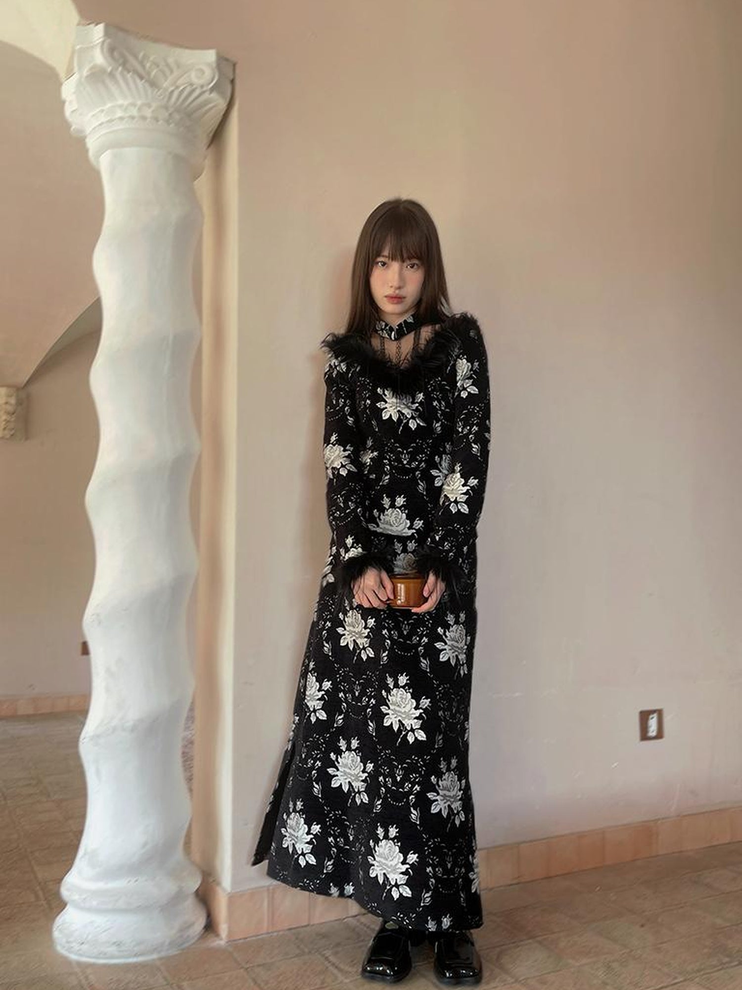 Daytoday Floral Embroidered Lace Qipao Blouse