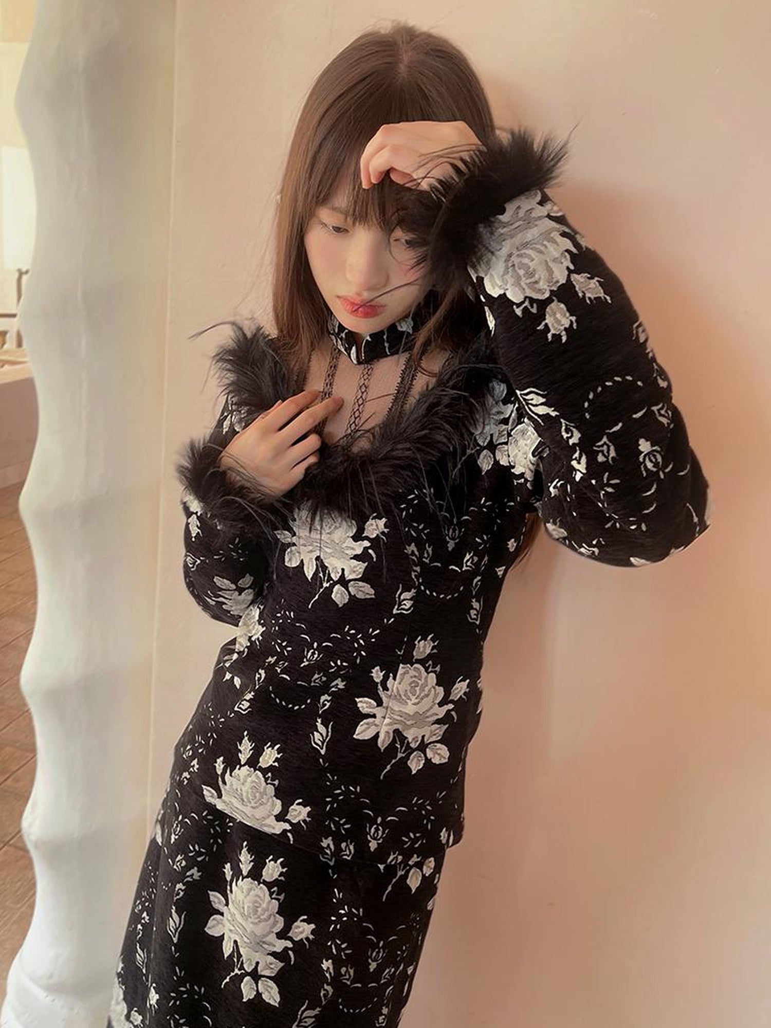 Daytoday Floral Embroidered Lace Qipao Blouse