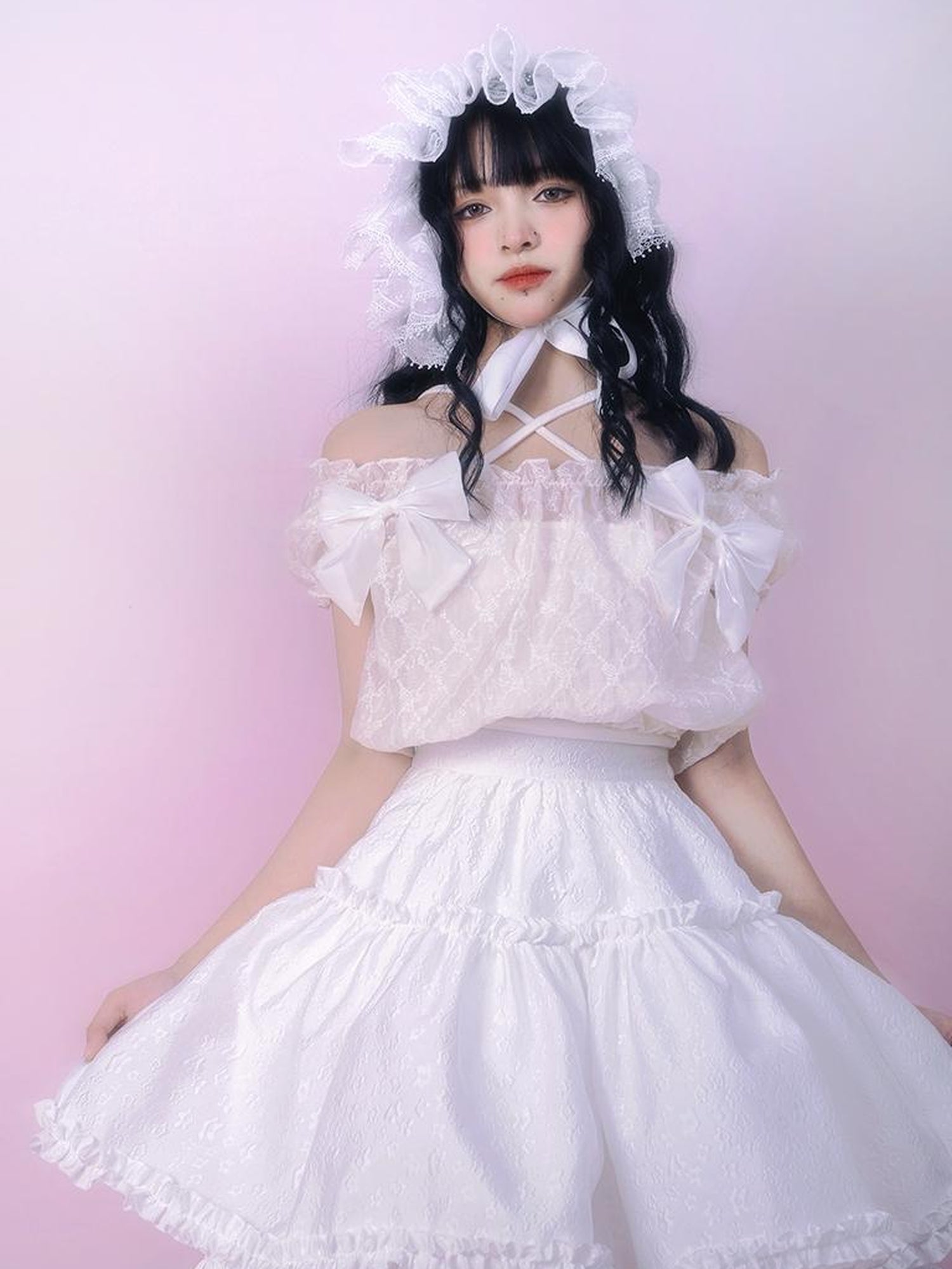 Daytoday Floral Tulle A Line Skirt with Elastic Waist