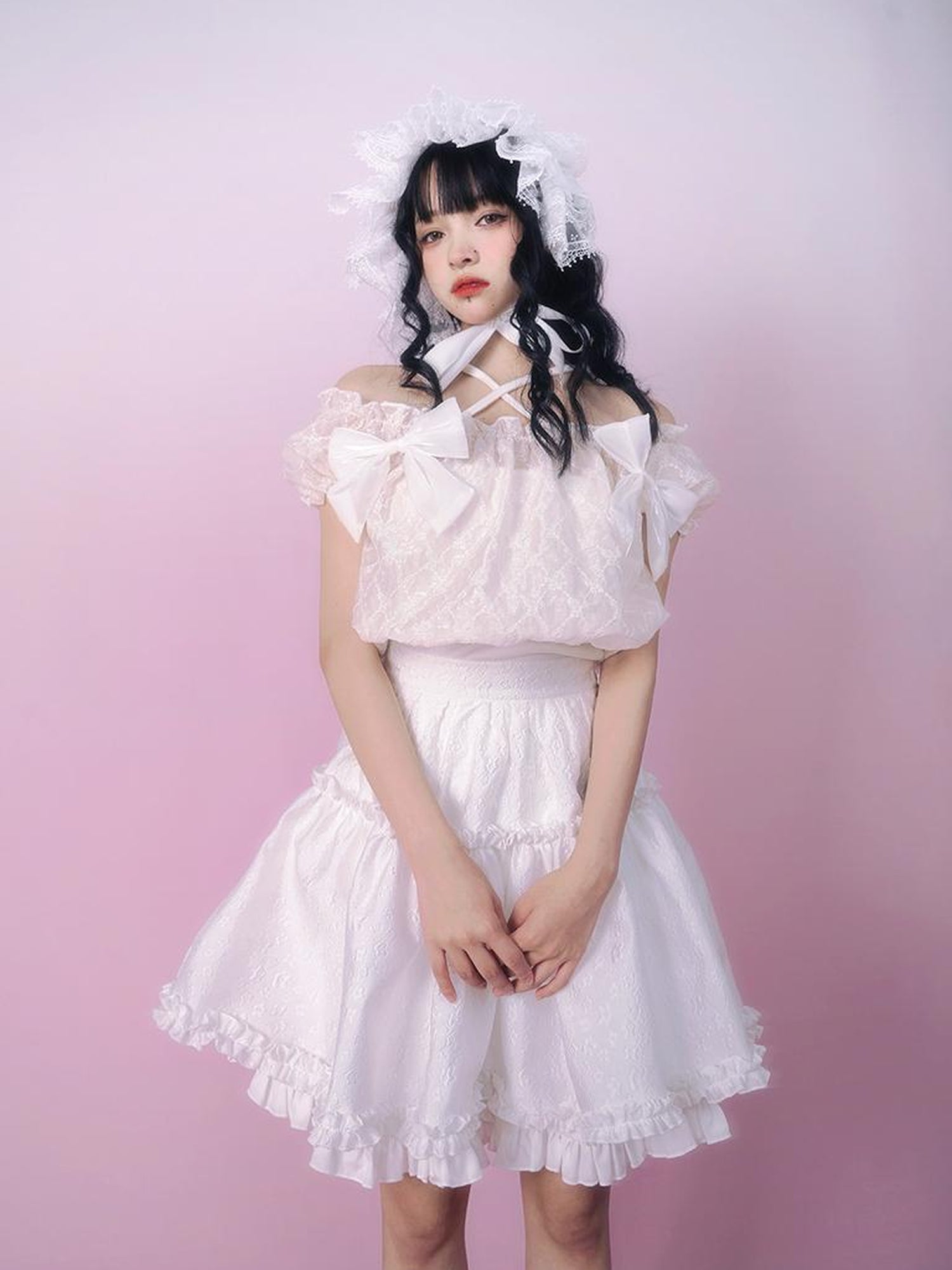 Daytoday Floral Tulle A Line Skirt with Elastic Waist