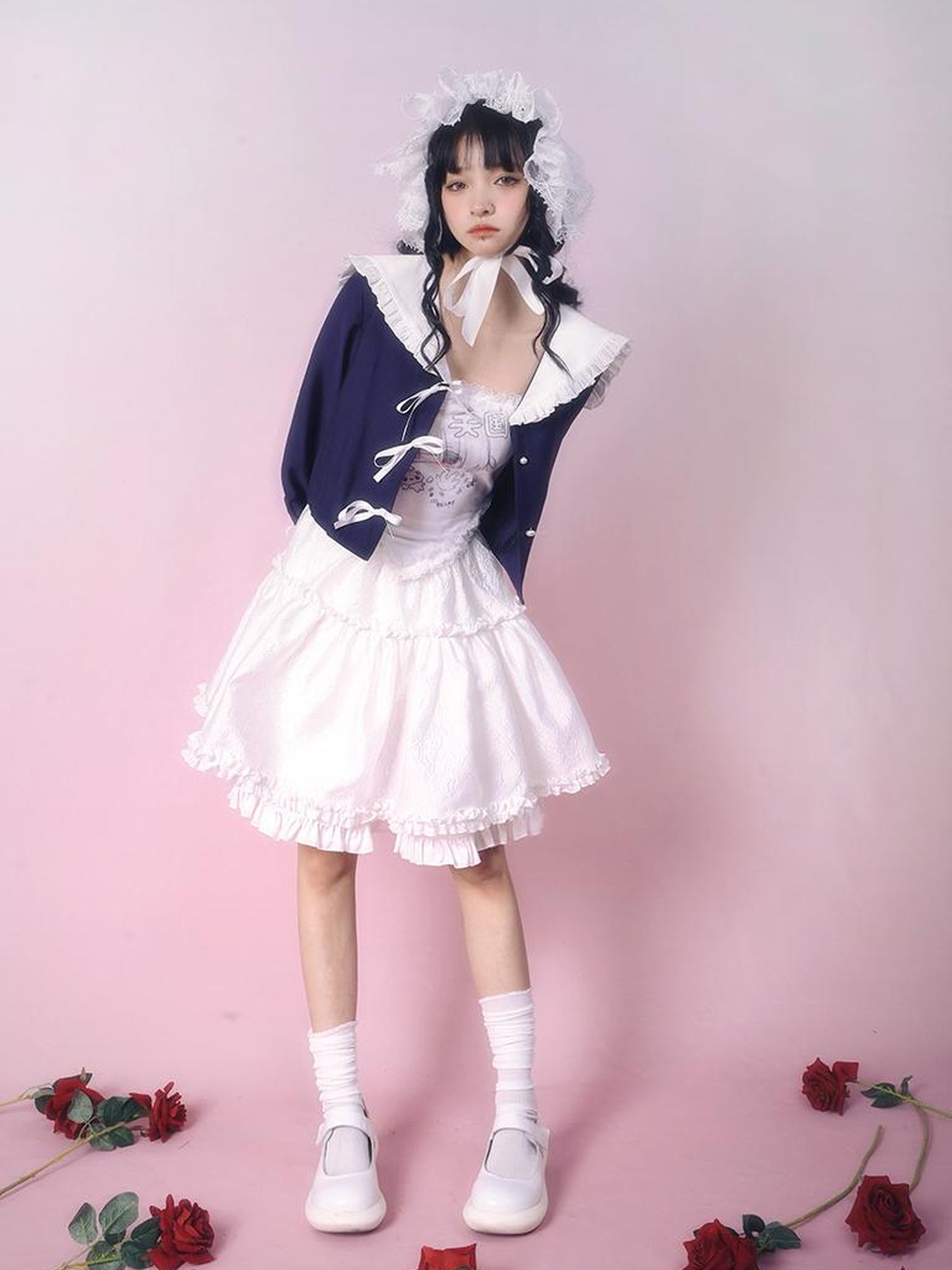 Daytoday Floral Tulle A Line Skirt with Elastic Waist