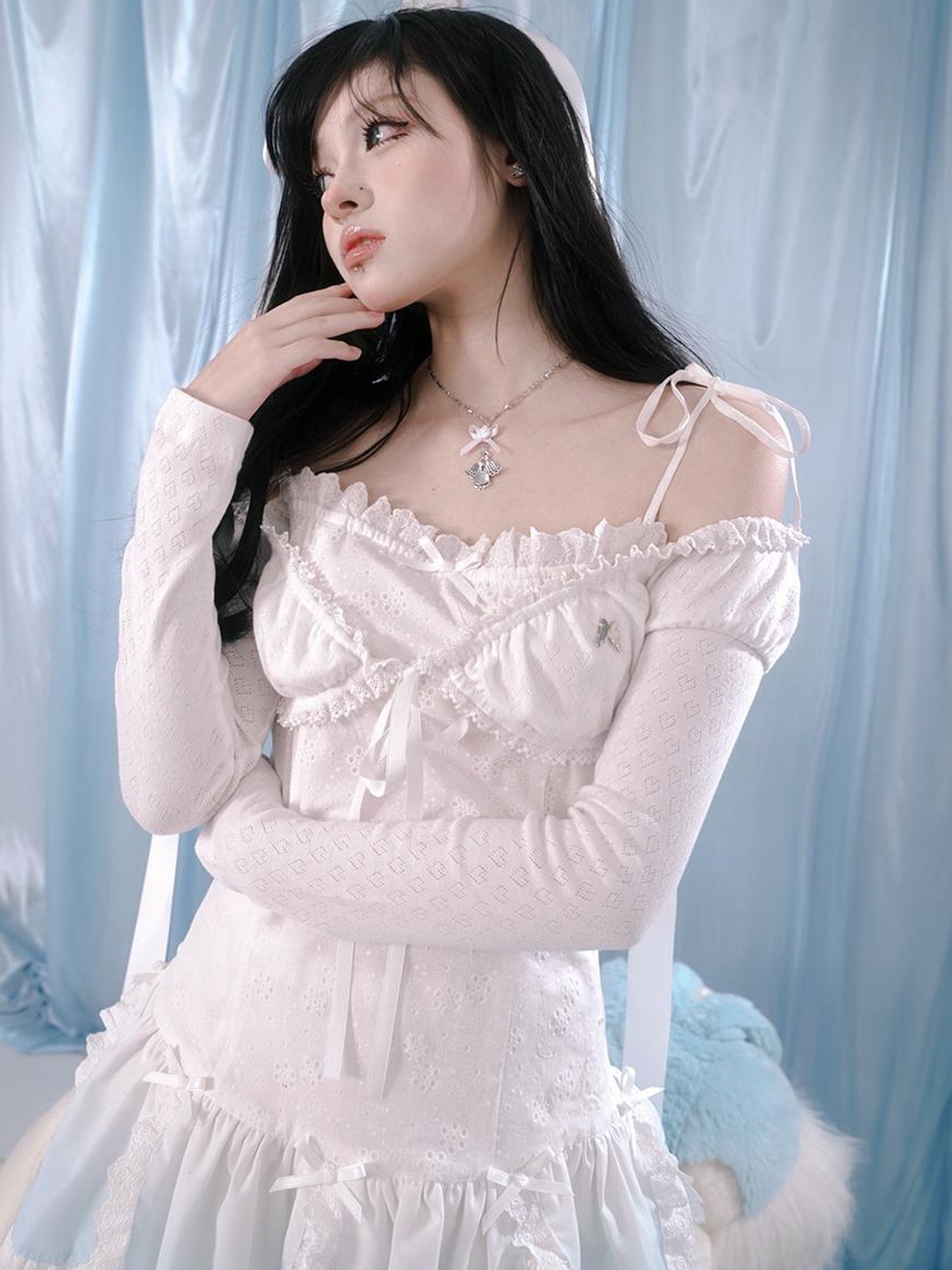 Daytoday Gradient Petal Teddy Bear Slip Dress