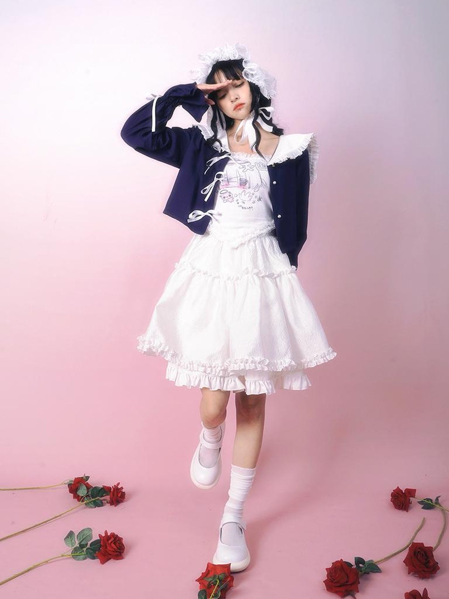 Daytoday Lace Angel Kitty Asymmetrical Cami