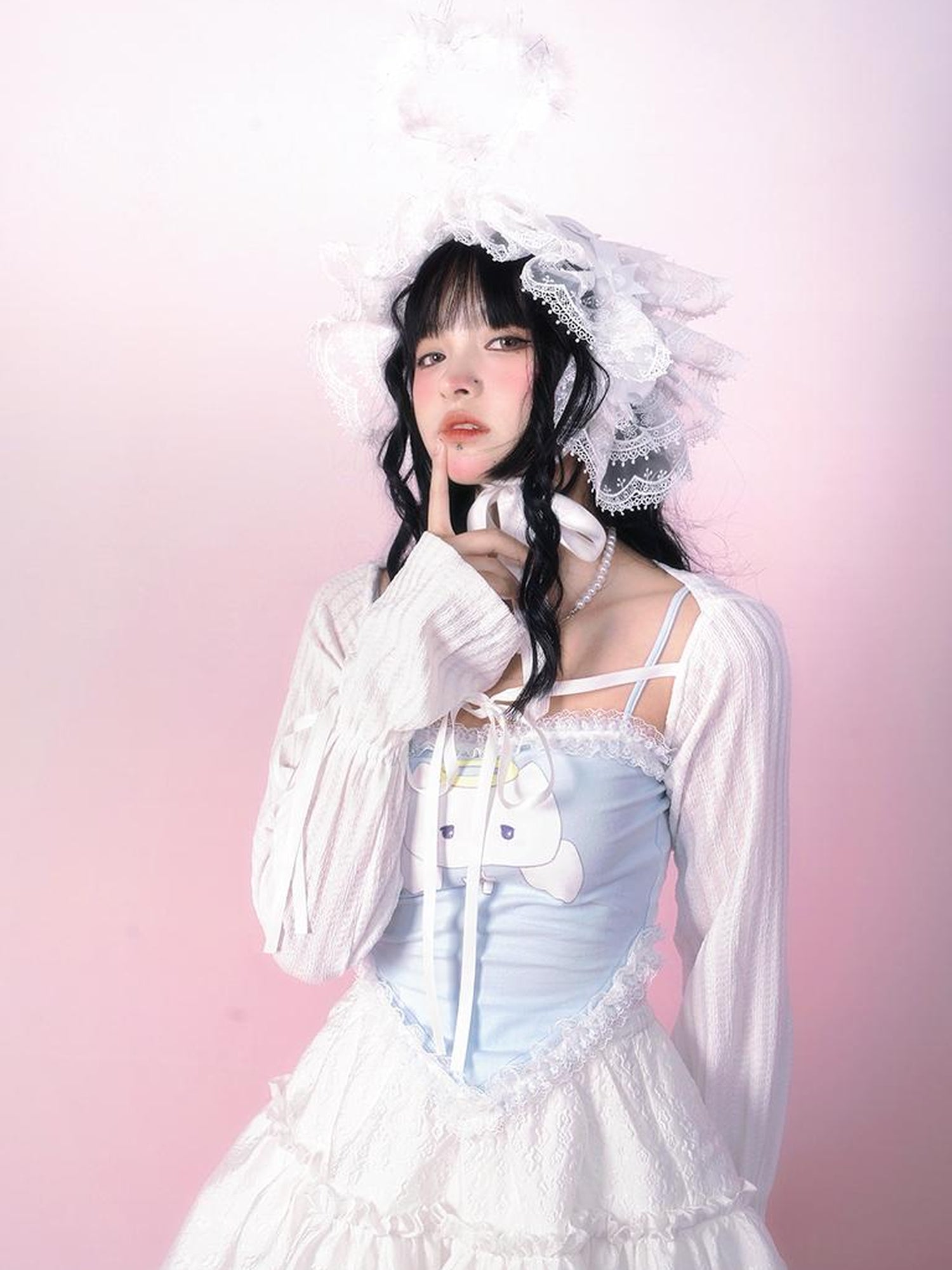 Daytoday Lace Angel Kitty Asymmetrical Cami