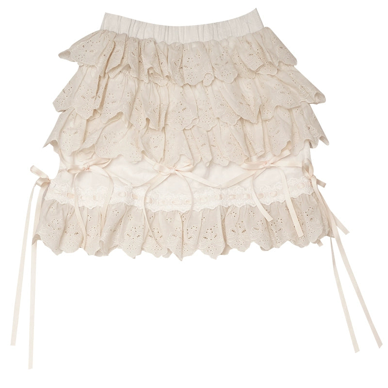 Daytoday_Lace_Bow_Tie_Waist_Short_Skirt_With_Elastic_MISSTT