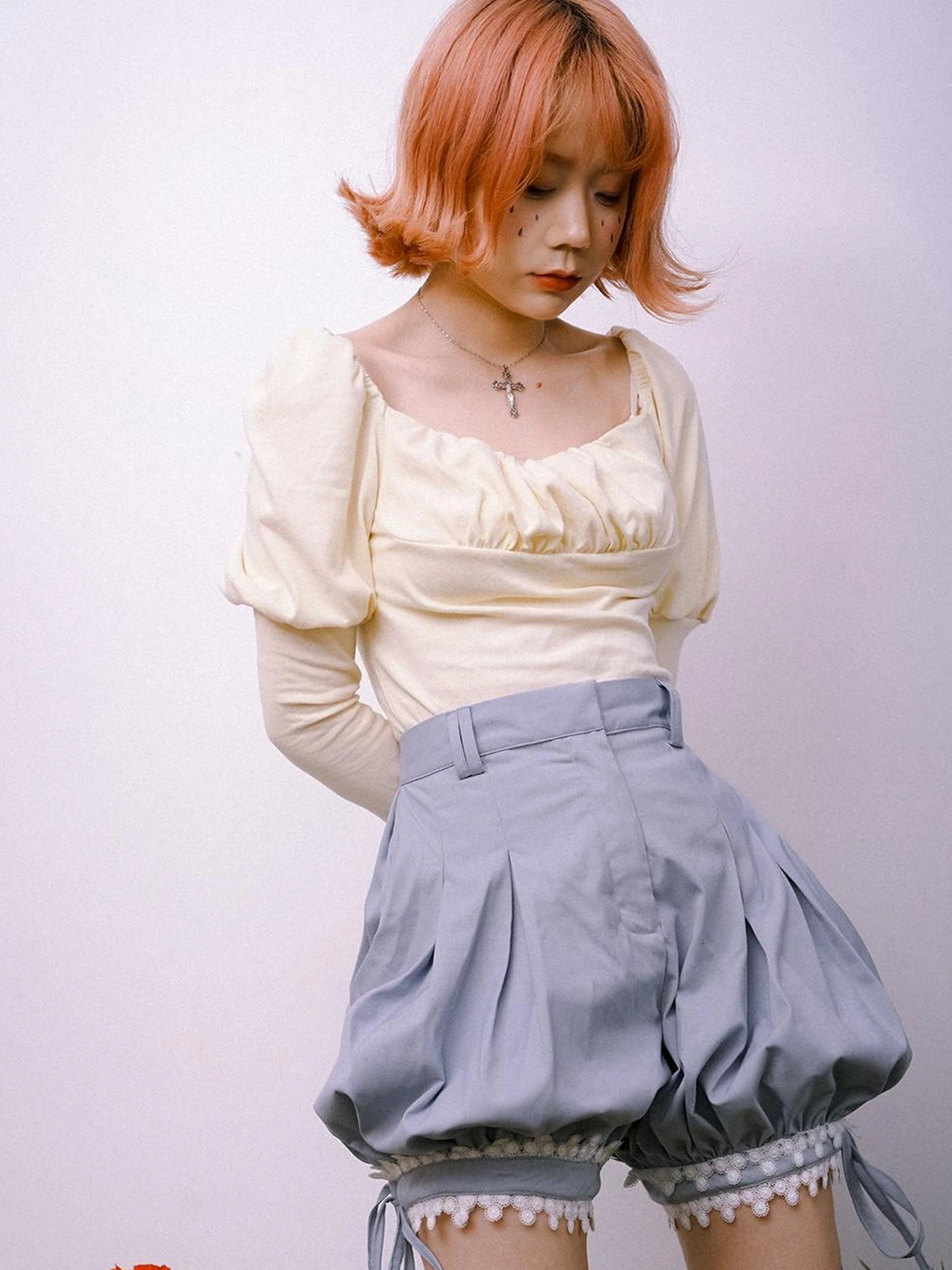 Lace Trim Bubble Shorts Day To Day Alchemy