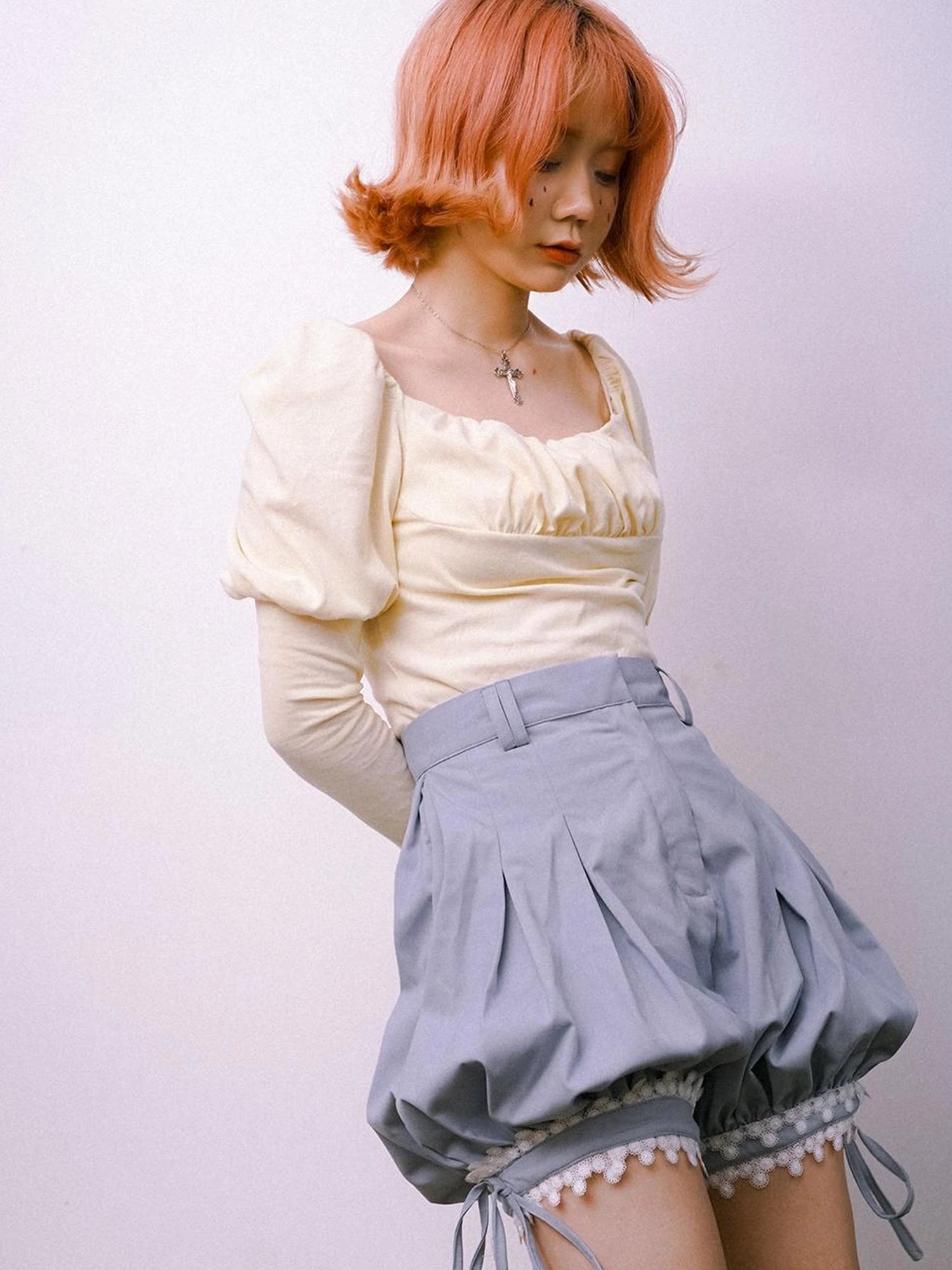 Lace Trim Bubble Shorts Day To Day Alchemy