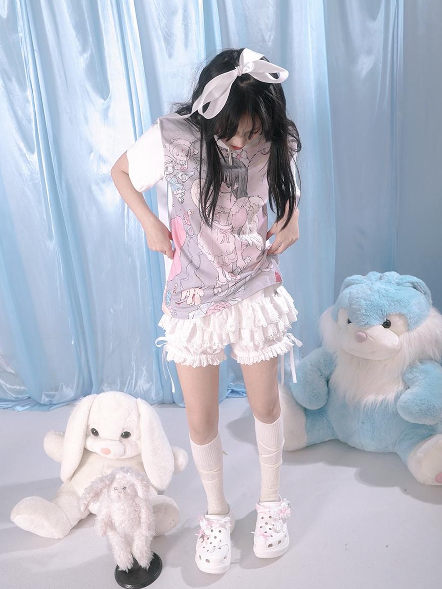 Daytoday Lace Trim Cotton Ballet Shorts With Lining