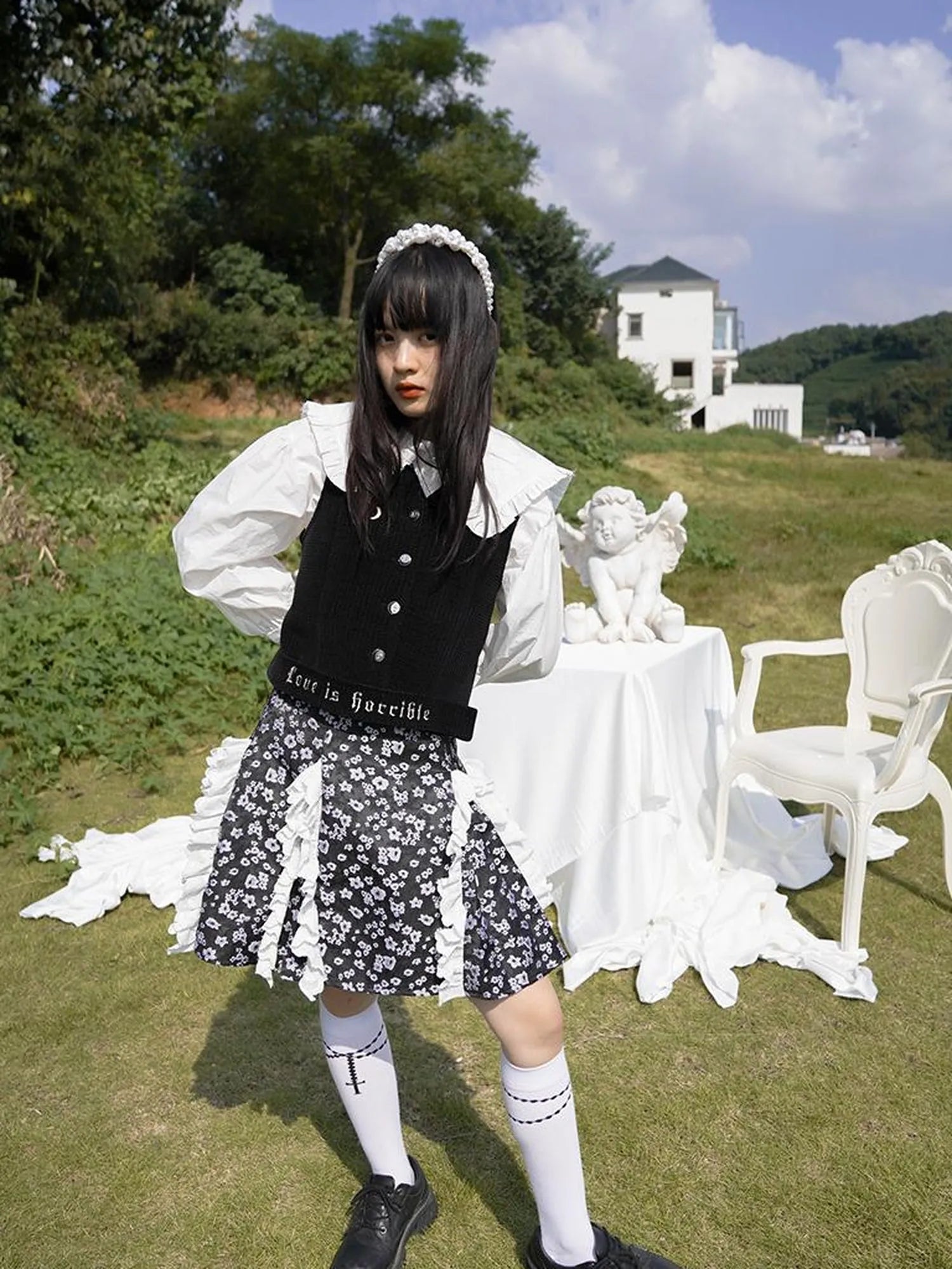 Love Is Horrible Floral Lace Blouse