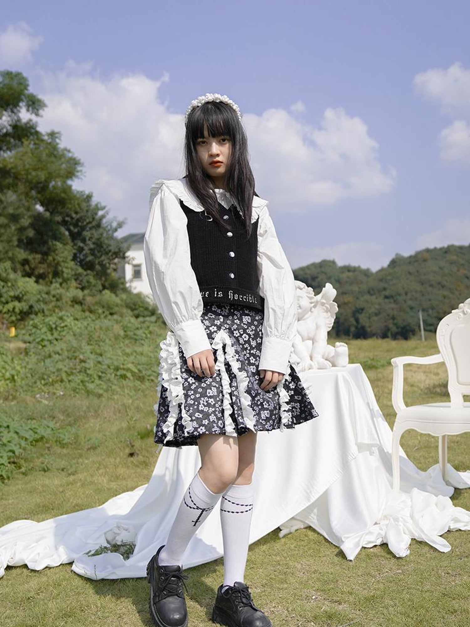 Daytoday Love Is Horrible Floral Lace Blouse