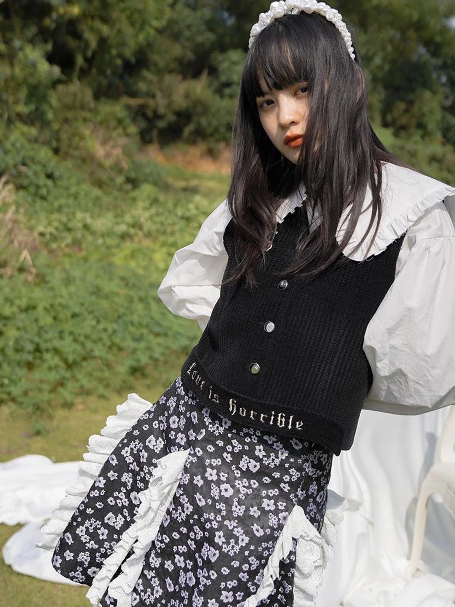 Love Is Horrible Floral Lace Blouse