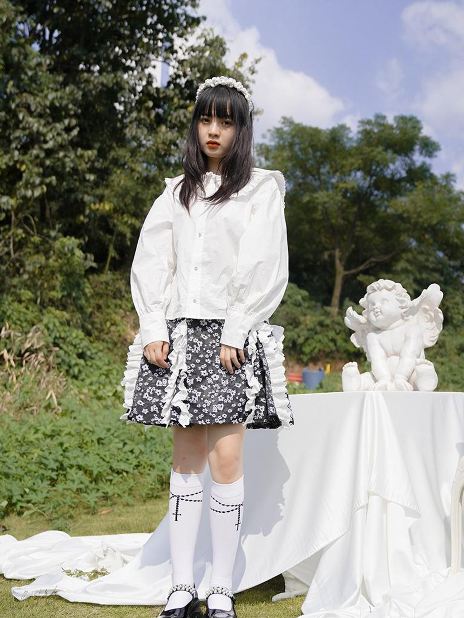 Daytoday Love Is Horrible Floral Lace Blouse