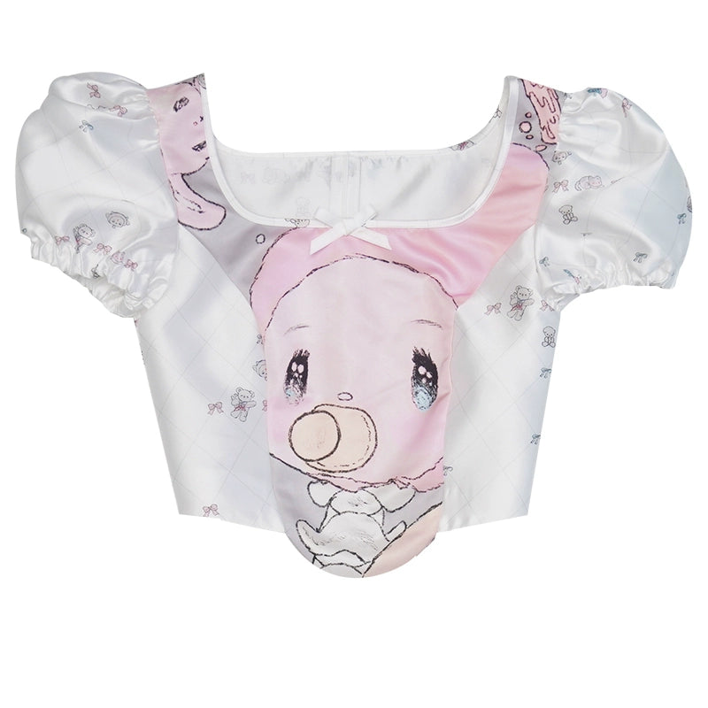 Daytoday_Milky_Hearts_Angel_Print_Bubble_Sleeve_Blouse_MISSTT