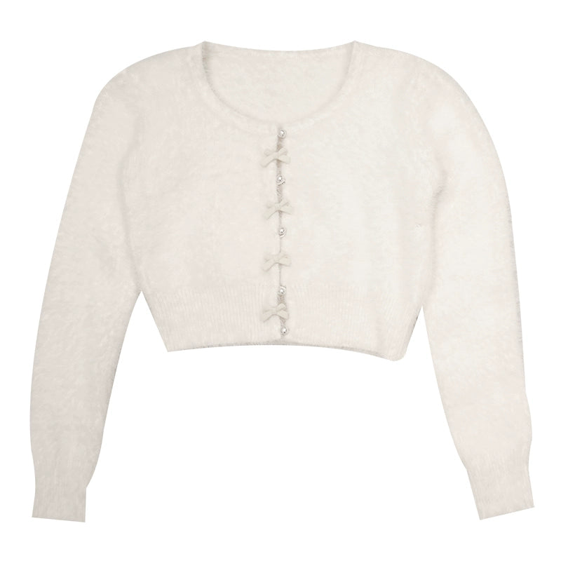 Daytoday_Pearl_Bow_Short_Knit_Cardigan_Pure_Color_Versatile_MISSTT