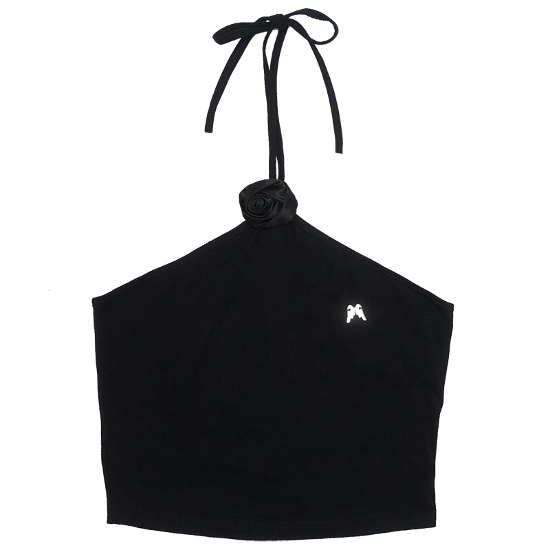 Daytoday_Rose_Brooch_Tie_Front_Knit_Crop_Top_MISSTT