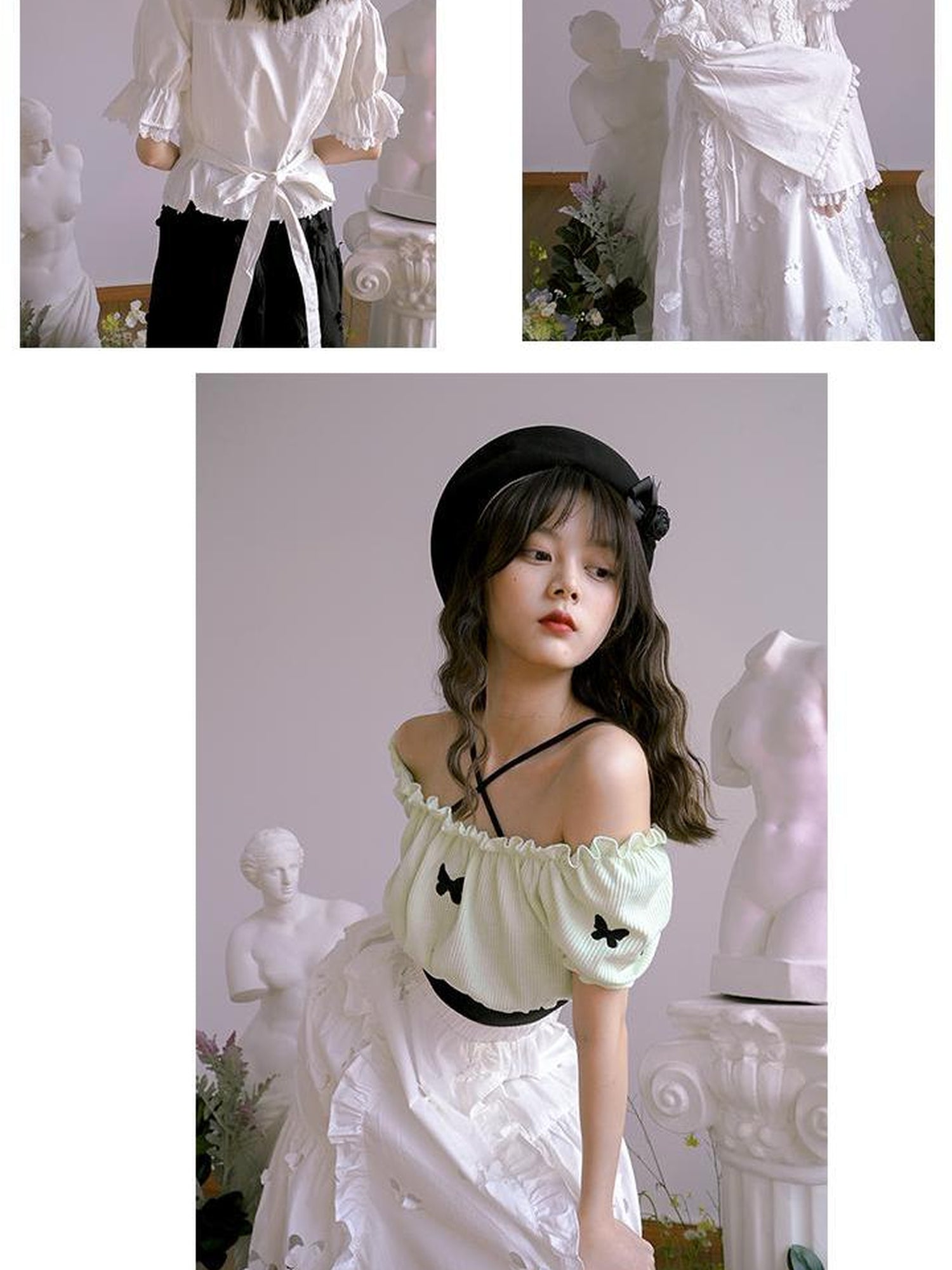 Daytoday Roses Ribbons Artist Beret