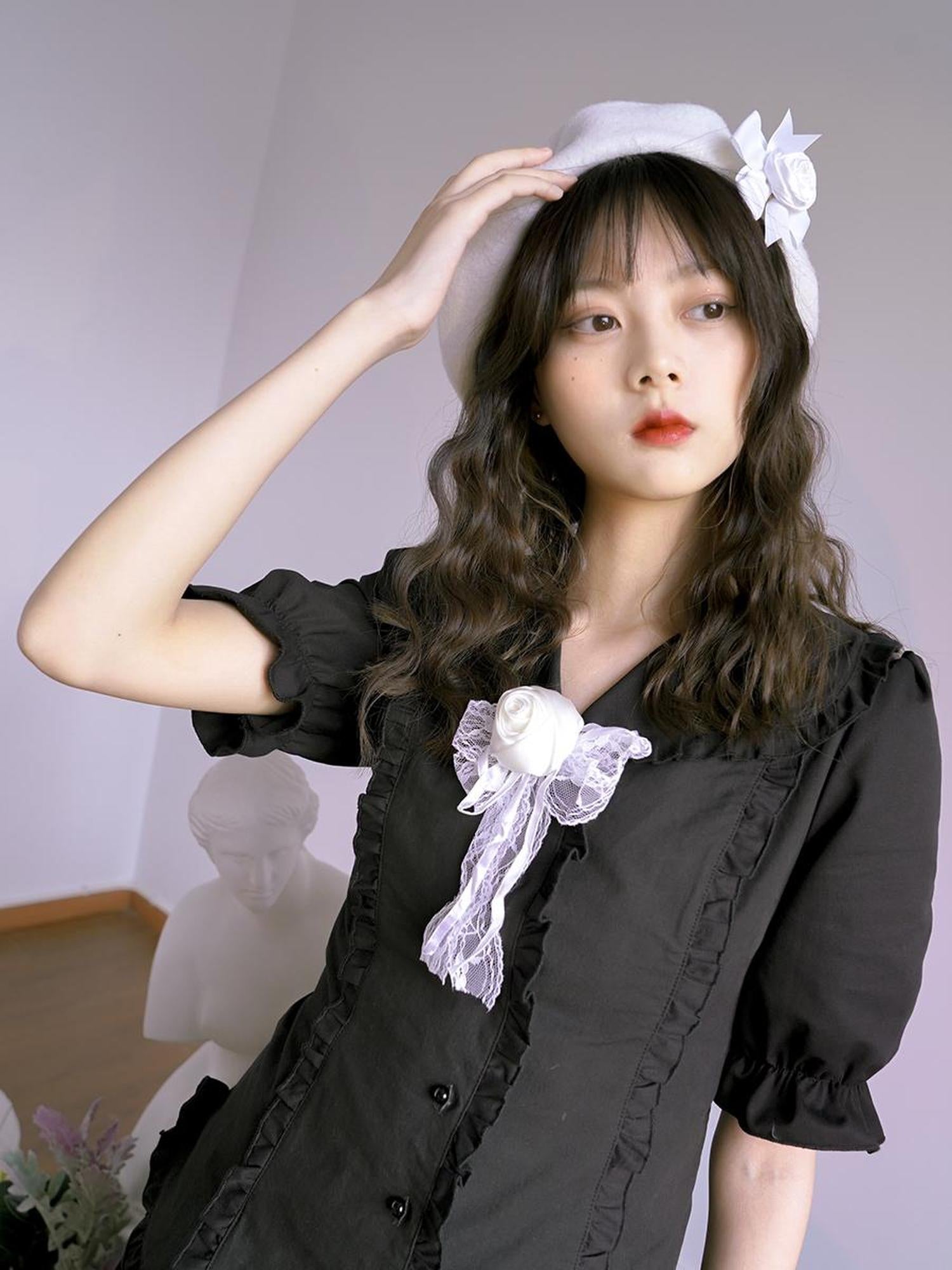 Daytoday Roses Ribbons Artist Beret