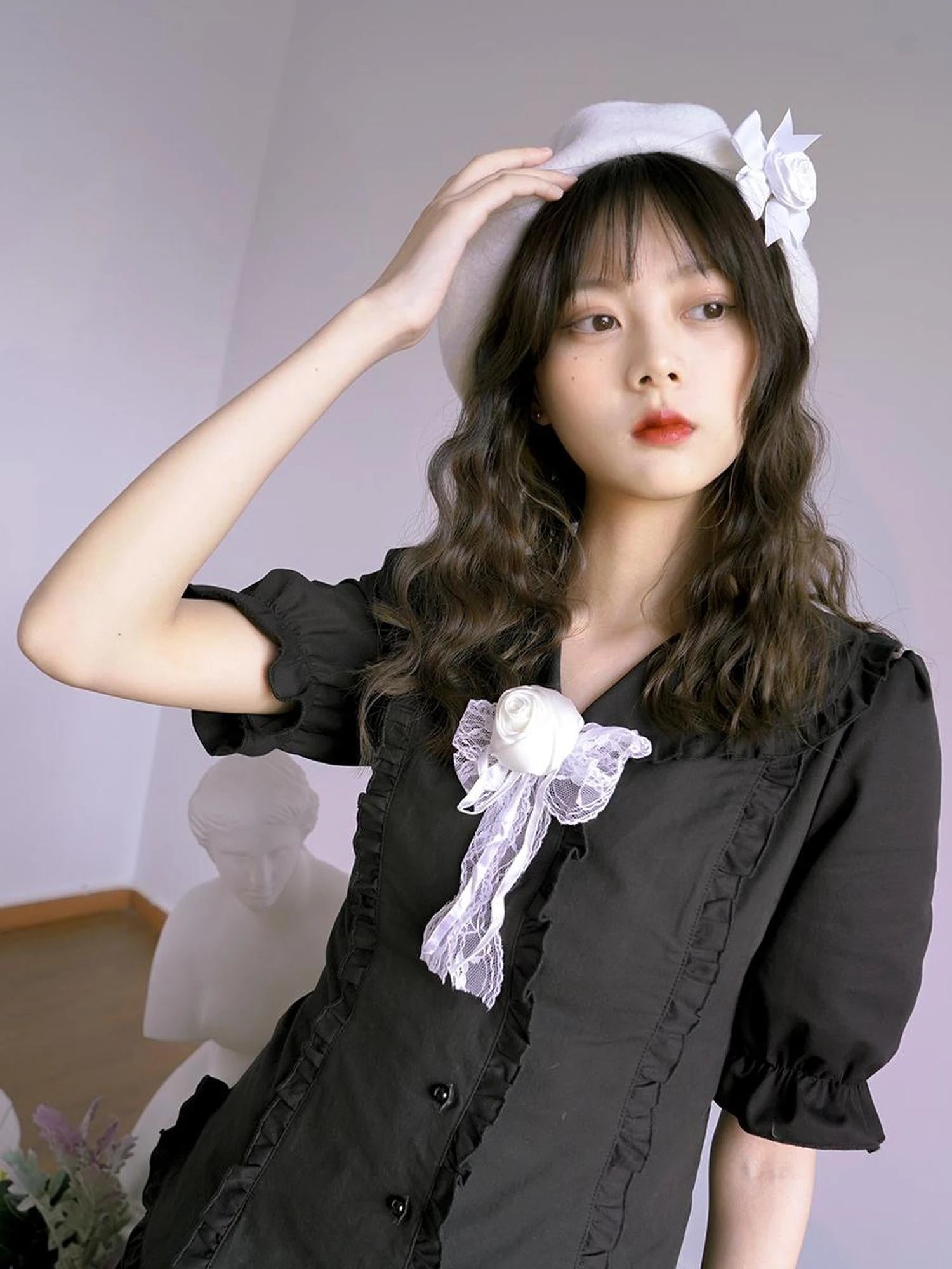 Roses Ribbons Artist Beret