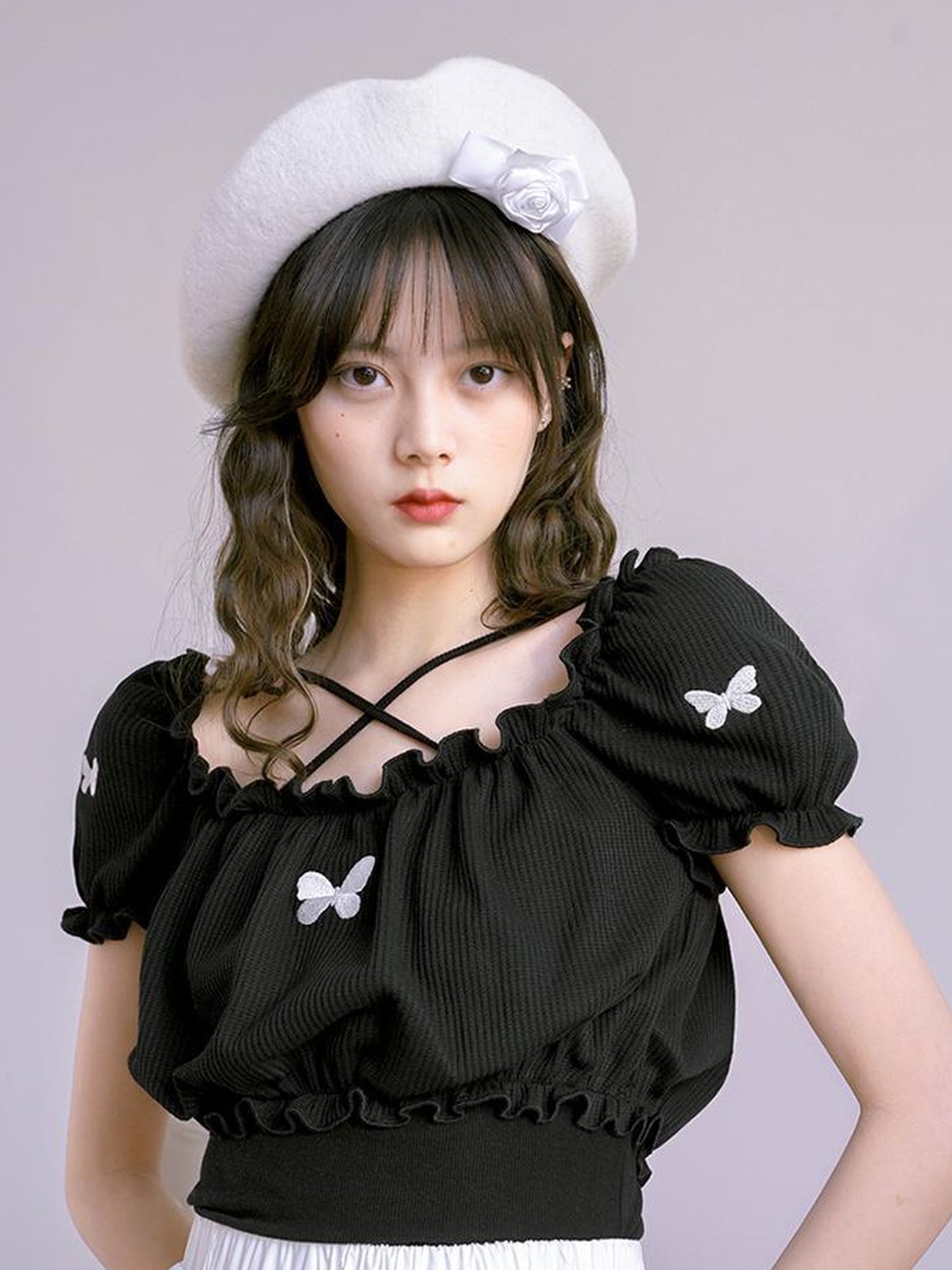 Daytoday Roses Ribbons Artist Beret
