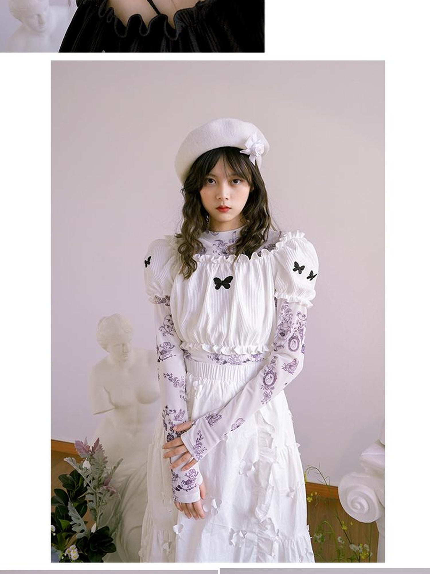 Daytoday Roses Ribbons Artist Beret